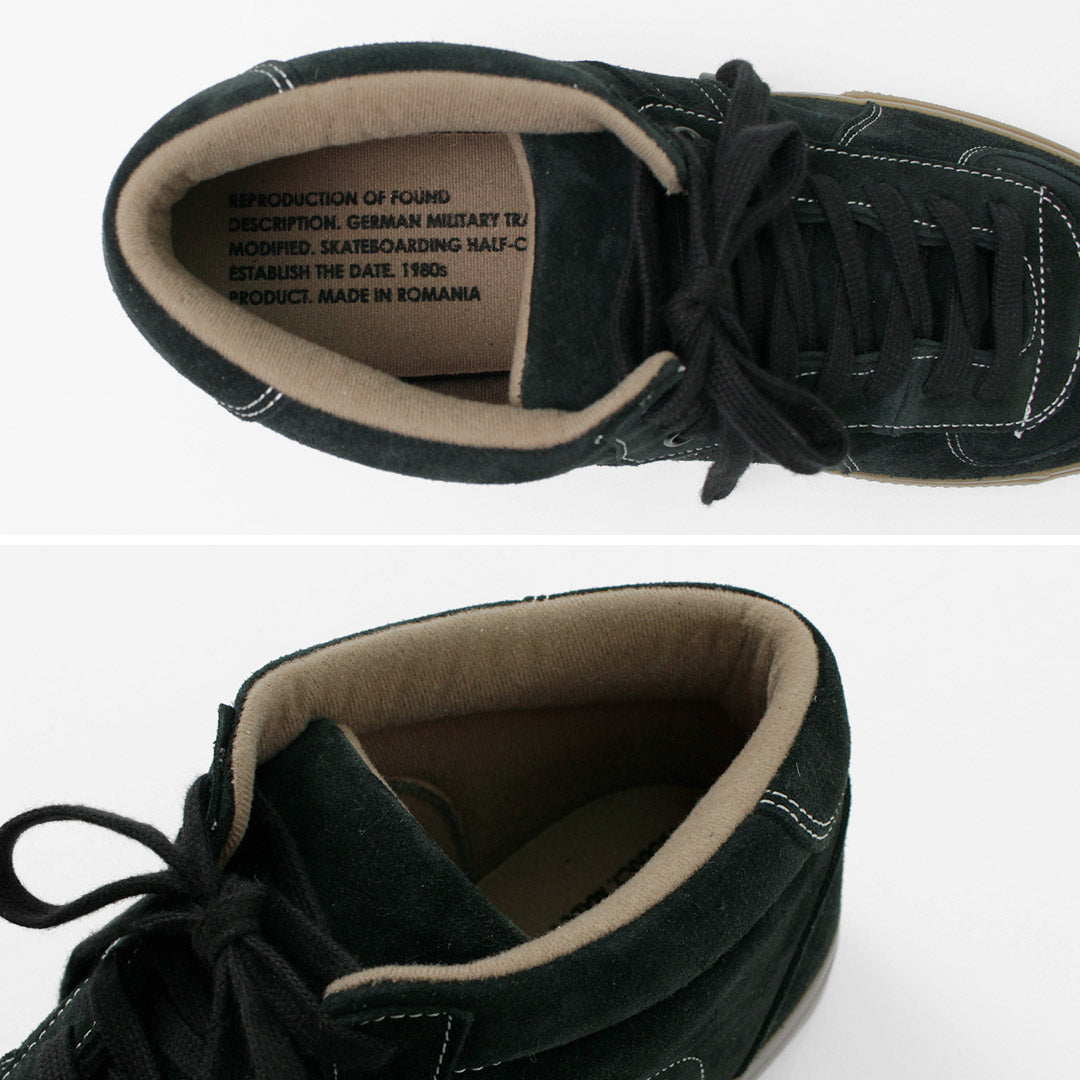 【50%OFF】REPRODUCTION OF FOUND(リプロダクション オブ ファウンド) ジャーマン ミリタリー トレーナー シュリンクレザー ハーフカット