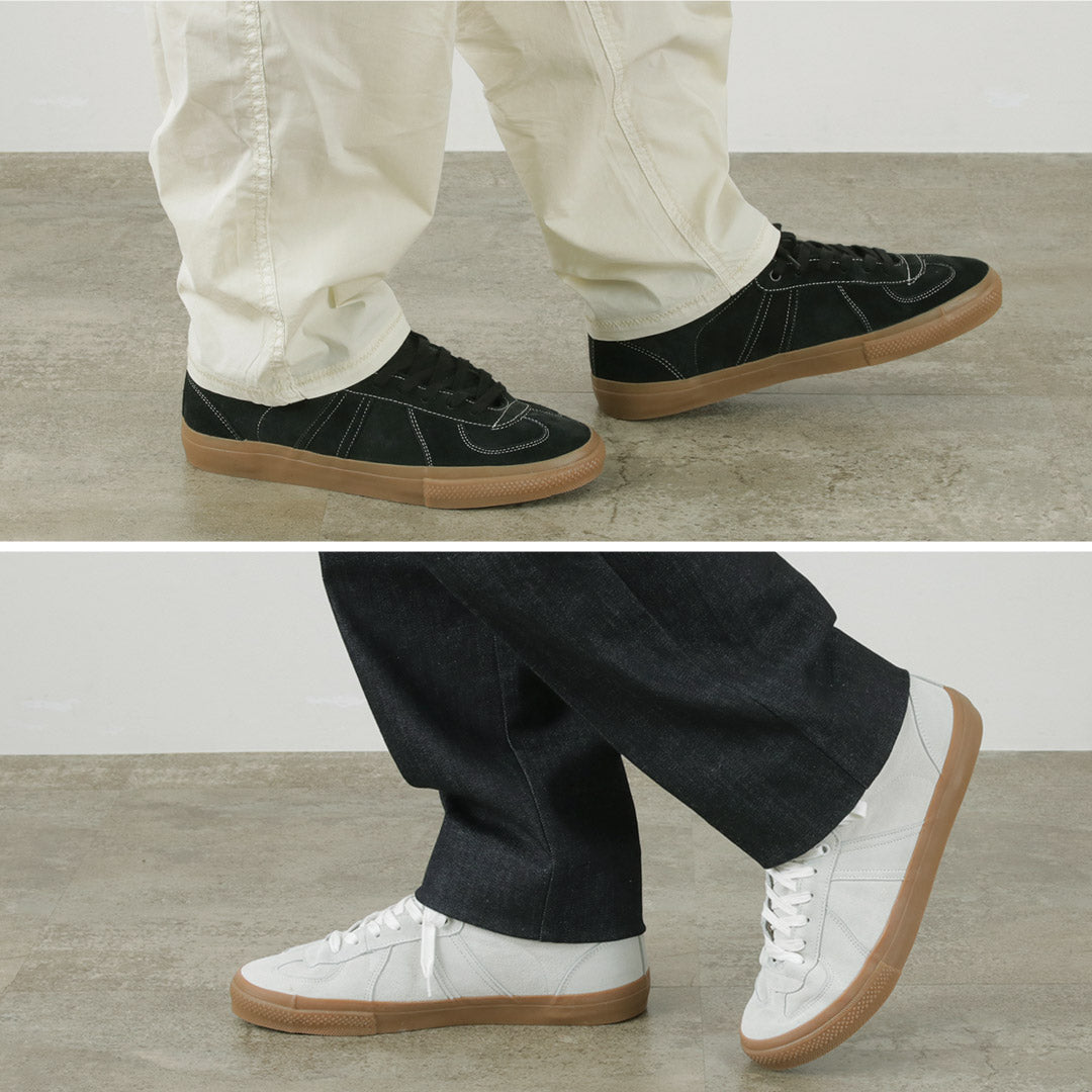 【50%OFF】REPRODUCTION OF FOUND(リプロダクション オブ ファウンド) ジャーマン ミリタリー トレーナー シュリンクレザー ハーフカット