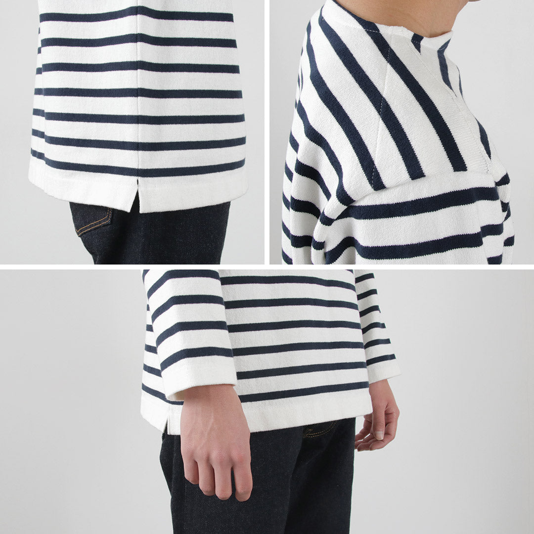 【30%OFF】YONETOMI NEW BASIC(ヨネトミニューベーシック) ウェーブ コットン バスクニットプルオーバー