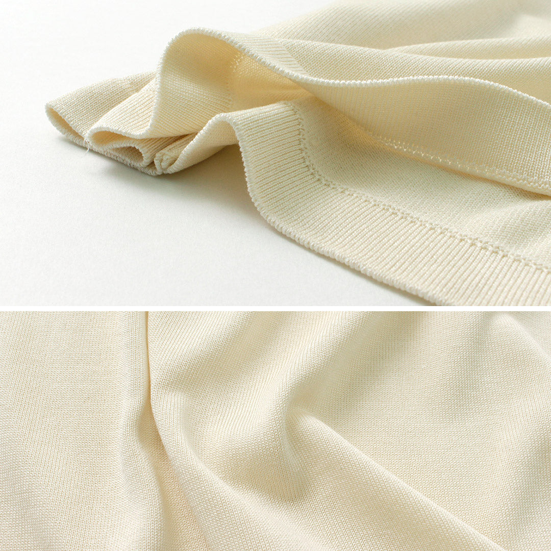 YONETOMI NEW BASIC(ヨネトミニューベーシック)ヘビーウエイト シルクニット Tシャツ