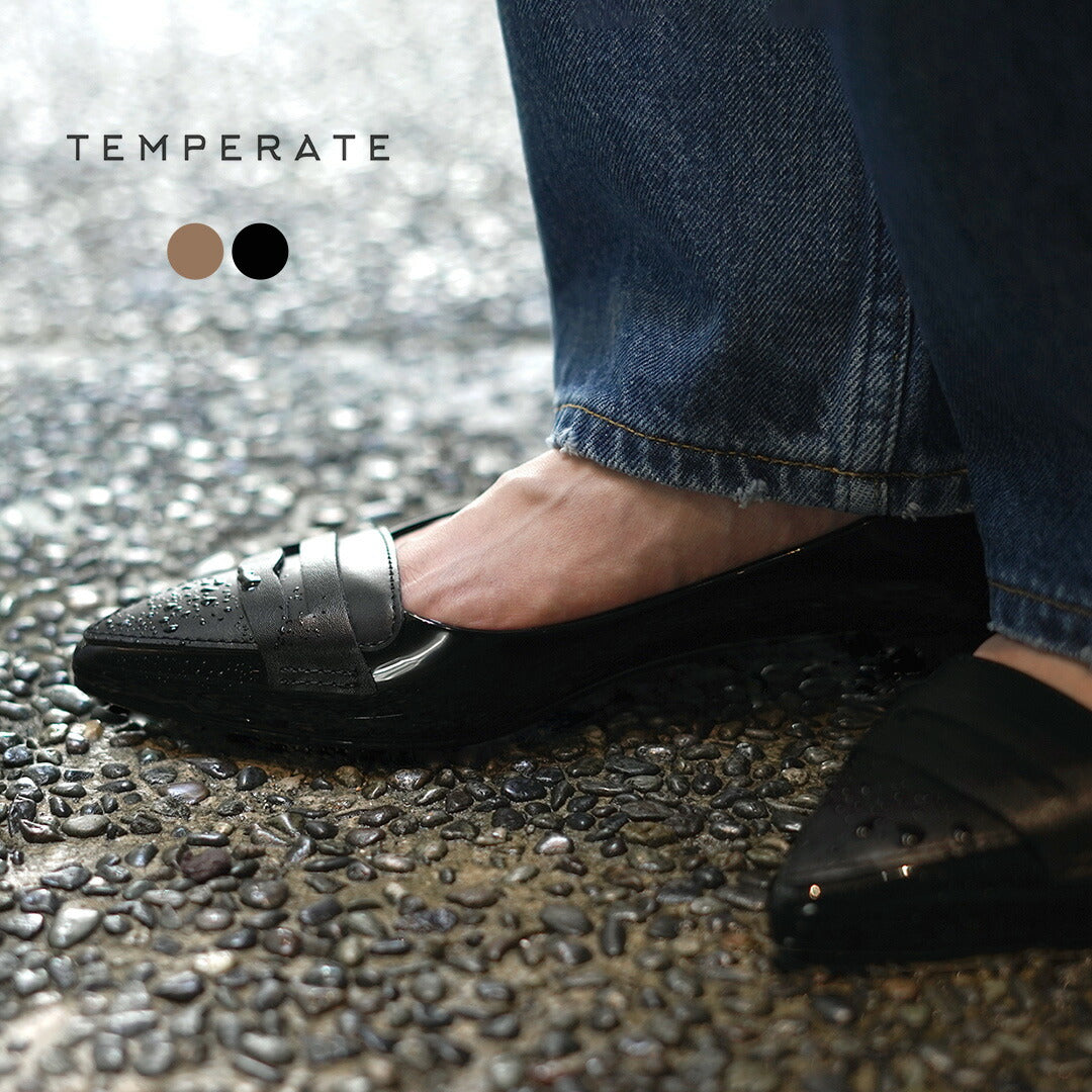 【30%OFF】TEMPERATE(テンパレイト) ポインテッド ローファー レインパンプス