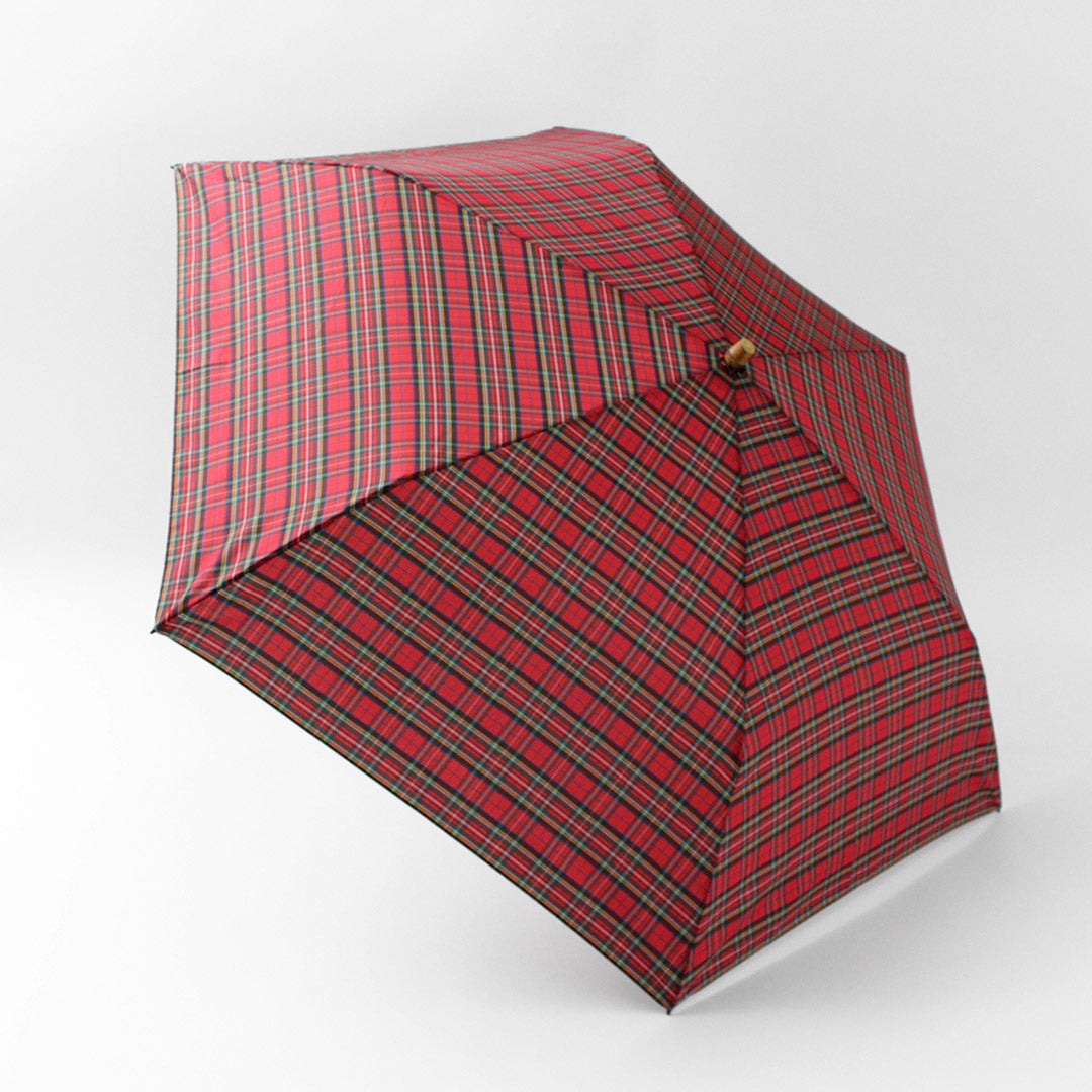 TRADITIONAL WEATHERWEAR(トラディショナル ウェザーウェア) フォールディング バンブー ミニ チェック 折り畳み傘