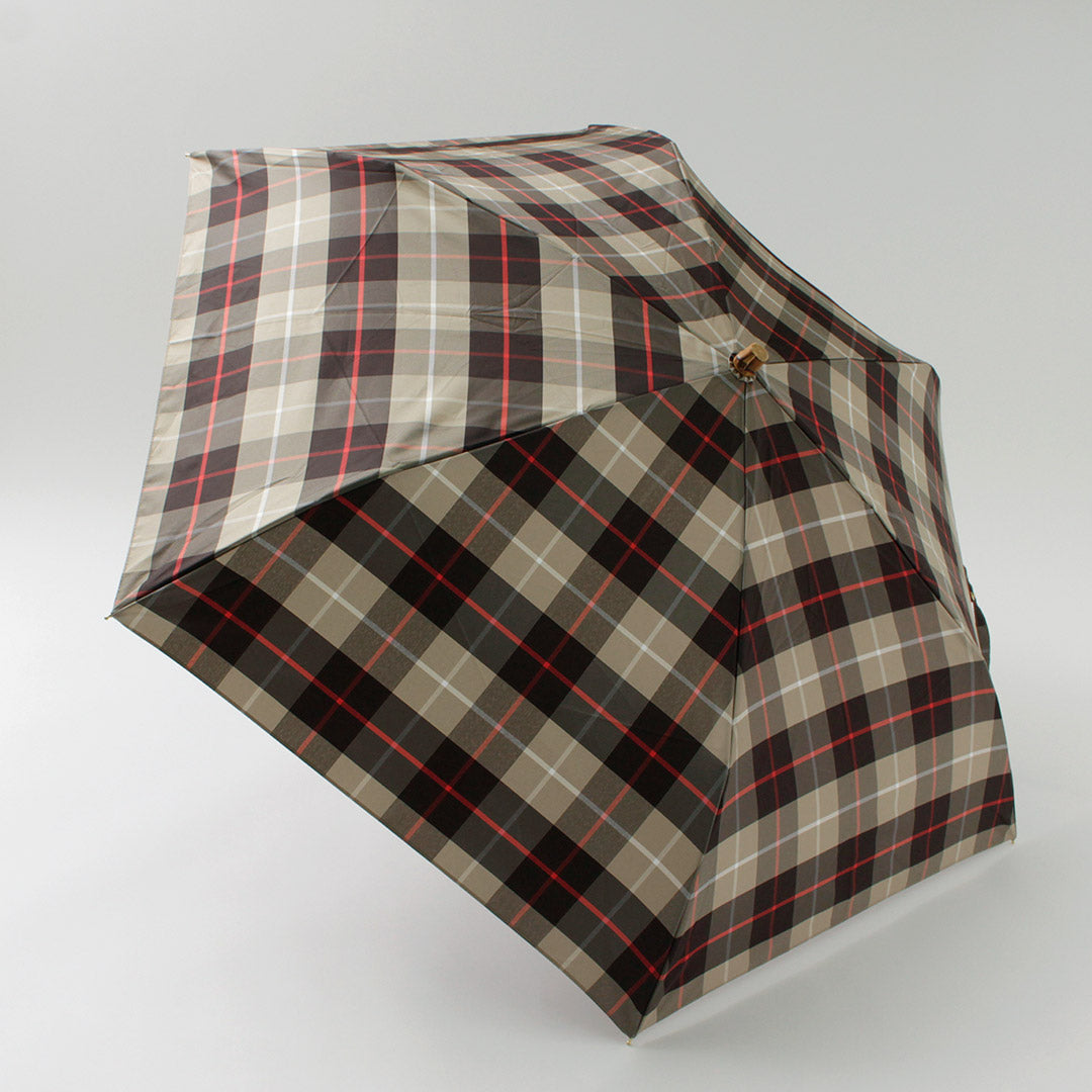 TRADITIONAL WEATHERWEAR(トラディショナル ウェザーウェア) フォールディング バンブー ミニ チェック 折り畳み傘