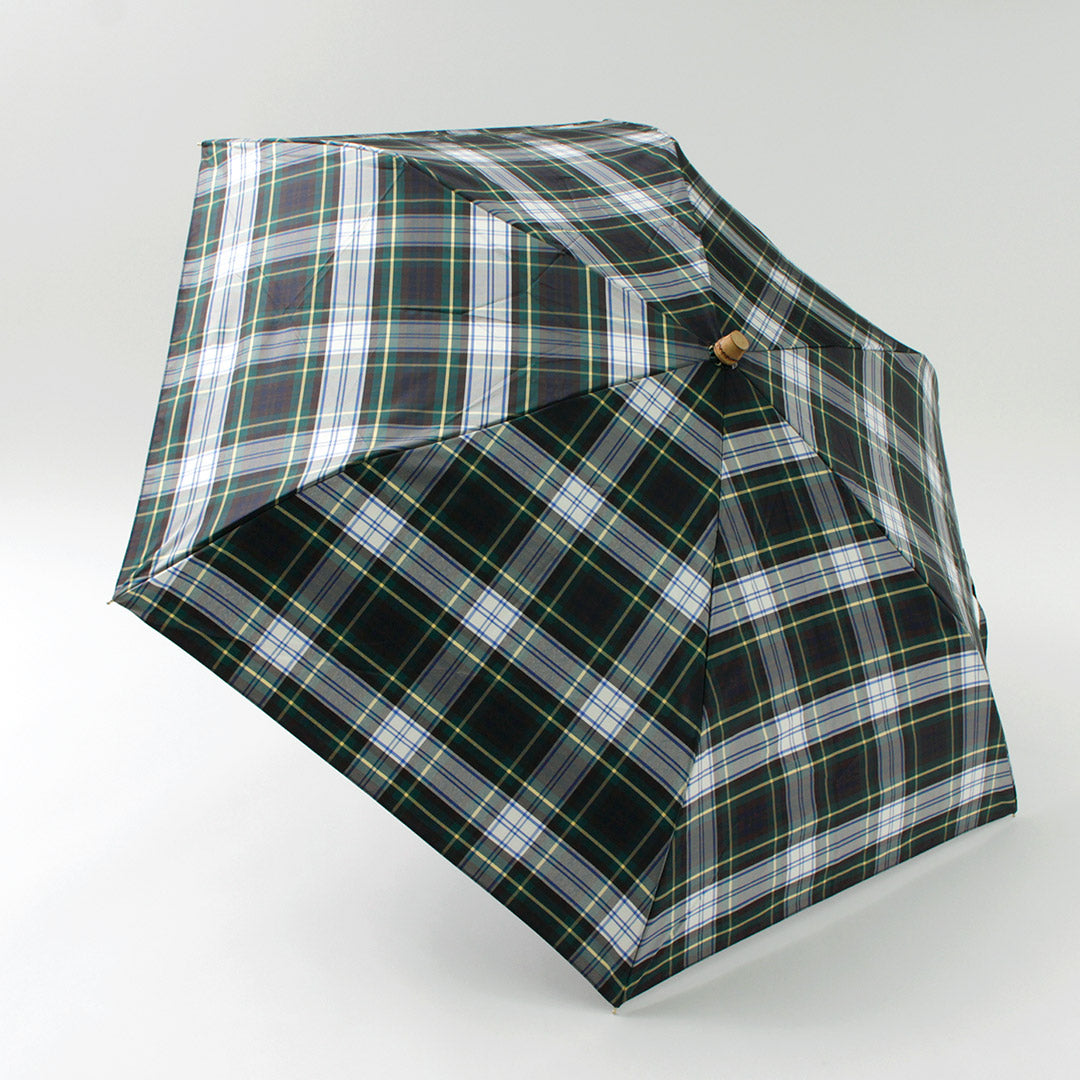 TRADITIONAL WEATHERWEAR(トラディショナル ウェザーウェア) フォールディング バンブー ミニ チェック 折り畳み傘
