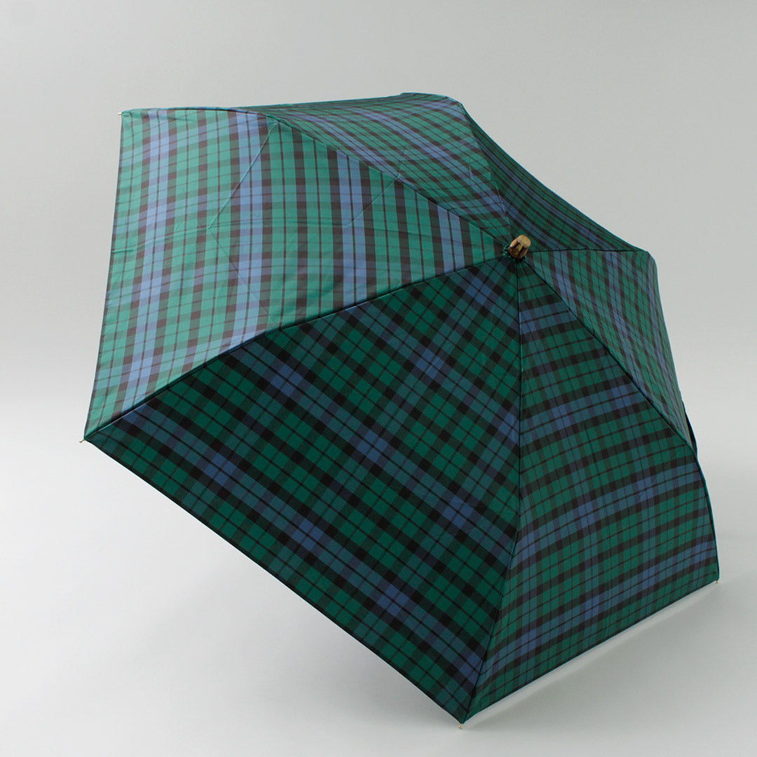 TRADITIONAL WEATHERWEAR(トラディショナル ウェザーウェア) フォールディング バンブー ミニ チェック 折り畳み傘