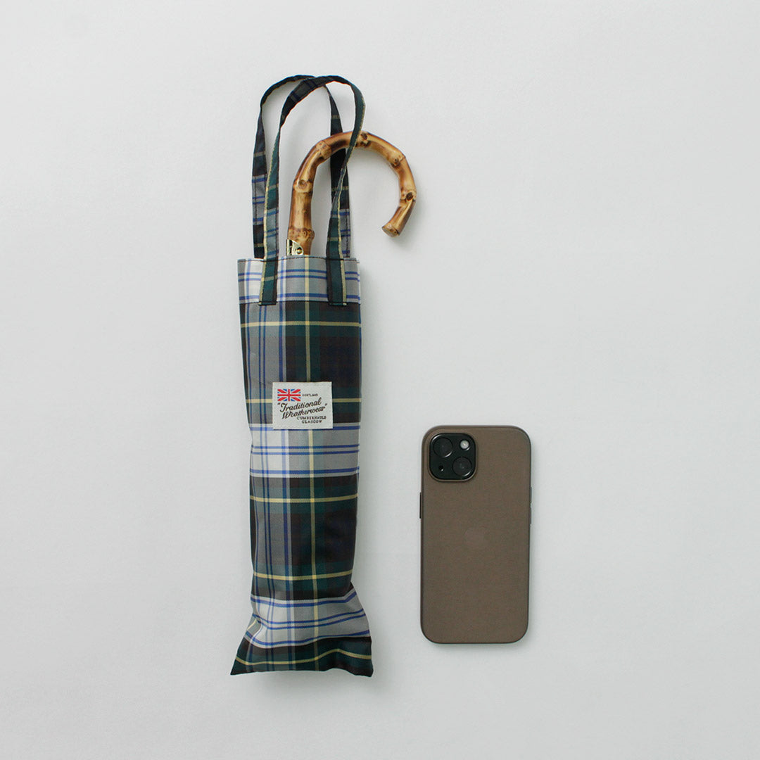 TRADITIONAL WEATHERWEAR(トラディショナル ウェザーウェア) フォールディング バンブー ミニ チェック 折り畳み傘