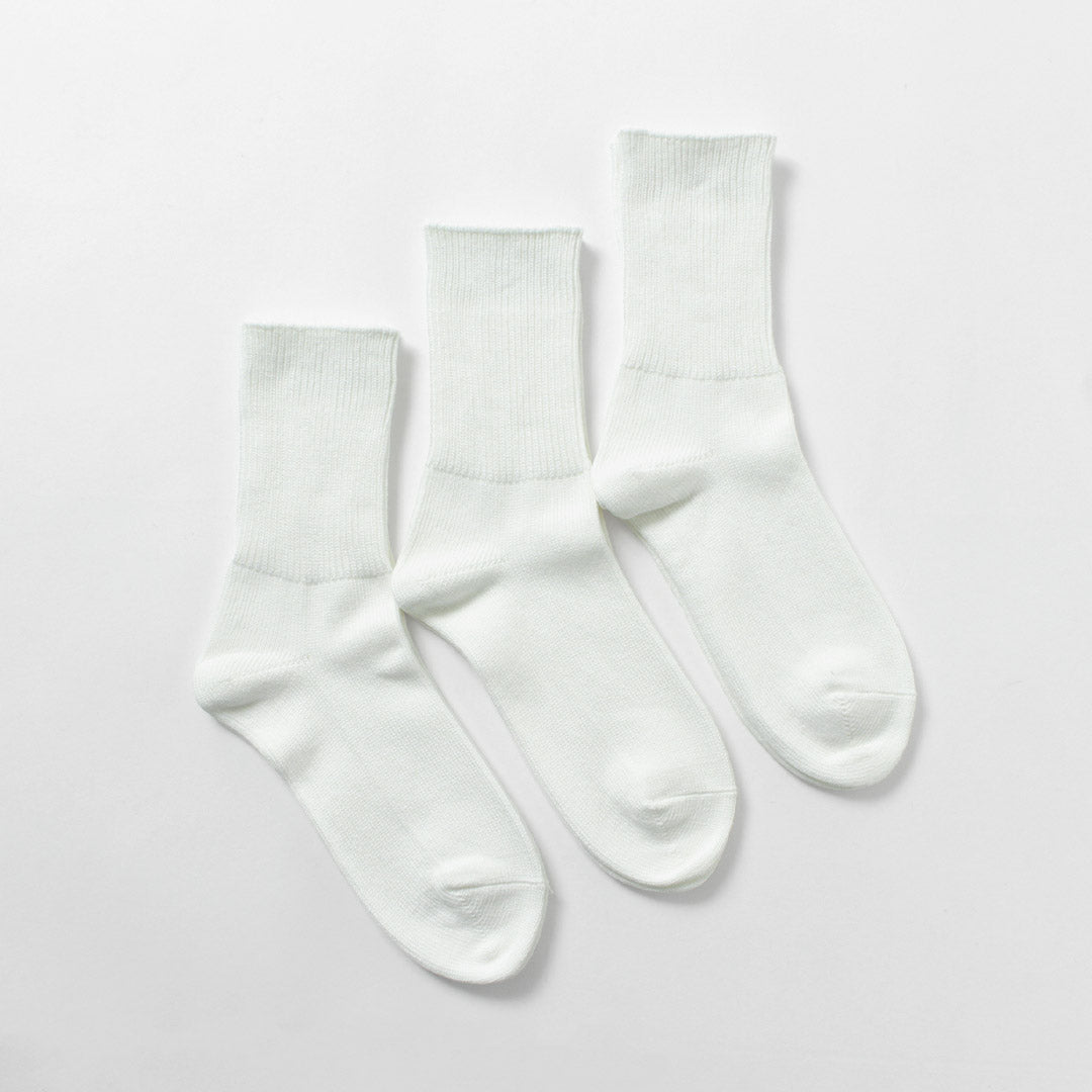 ROTOTO（ロトト） オーガニック デイリー3パック リブクルーソックス