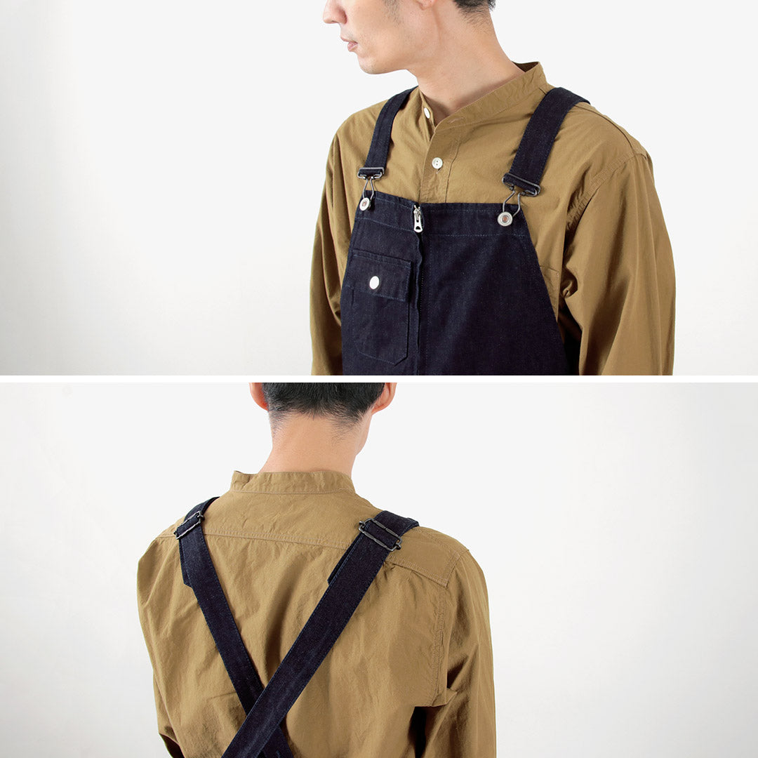 FOB FACTORY(FOBファクトリー) F0517 デニムオーバーオール ワンウォッシュ