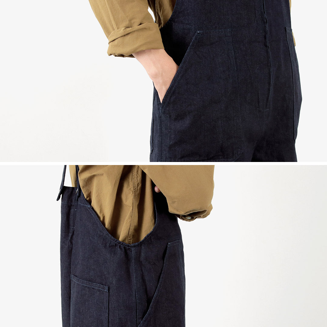 FOB FACTORY(FOBファクトリー) F0517 デニムオーバーオール ワンウォッシュ