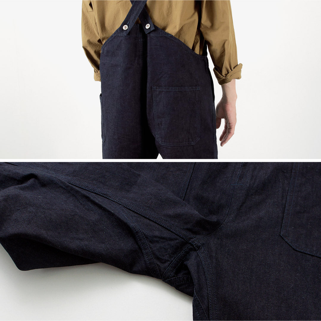 FOB FACTORY(FOBファクトリー) F0517 デニムオーバーオール ワンウォッシュ
