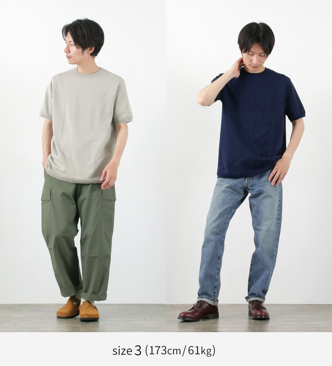 FUJITO(フジト) クルーネック ニット Tシャツ