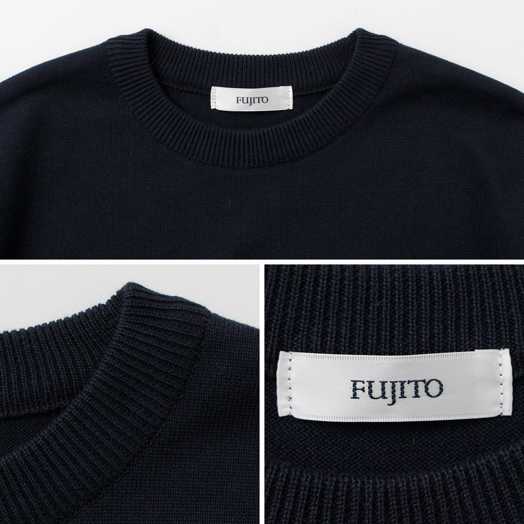 FUJITO(フジト) クルーネック ニット Tシャツ