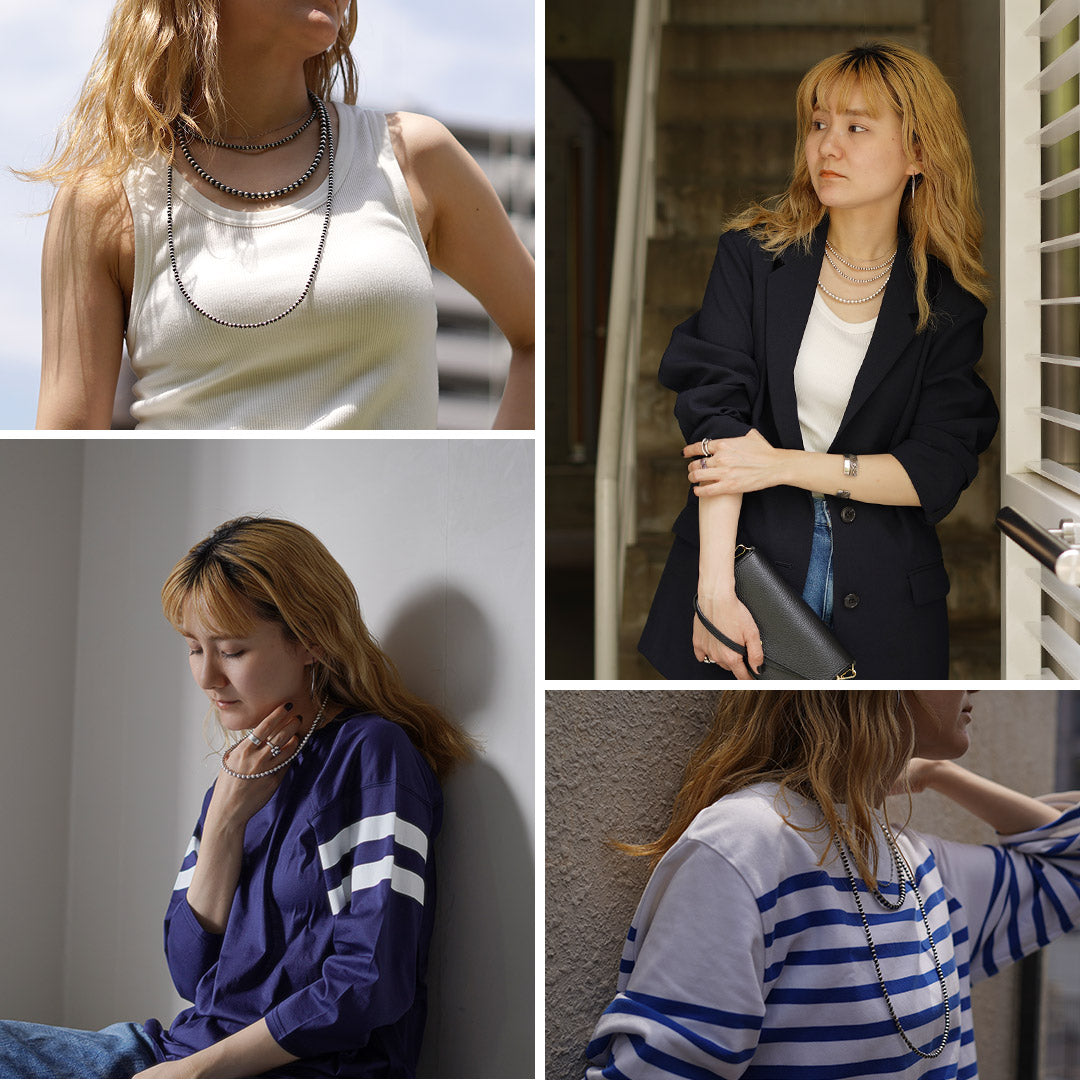 ERICKA NICOLAS BEGAY(エリッカ ニコラス ビゲイ) 6mmボールチェーンネックレス 50cm