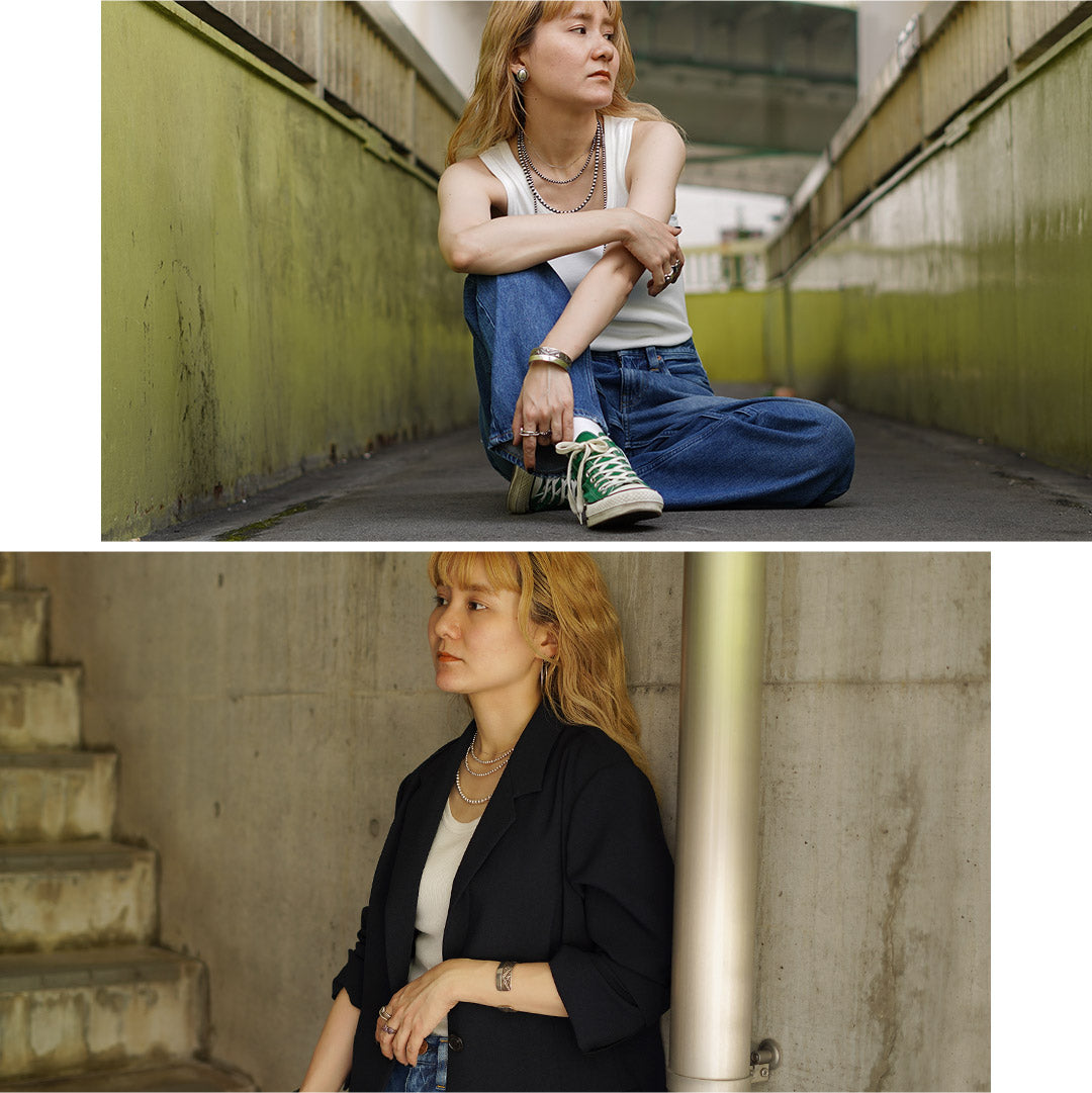 ERICKA NICOLAS BEGAY(エリッカ ニコラス ビゲイ) 6mmボールチェーンネックレス 50cm