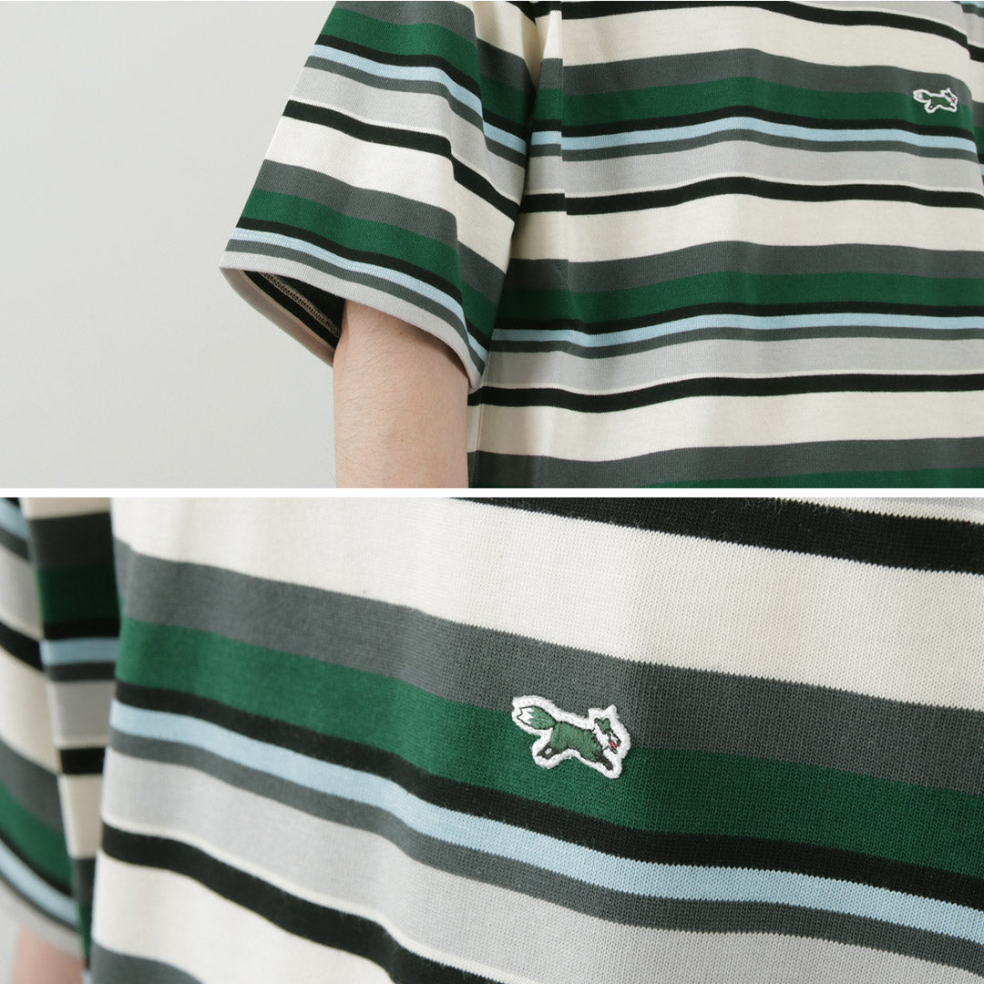 【30%OFF】THE FOX(ザ フォックス) フォックス マルチボーダー Tシャツ