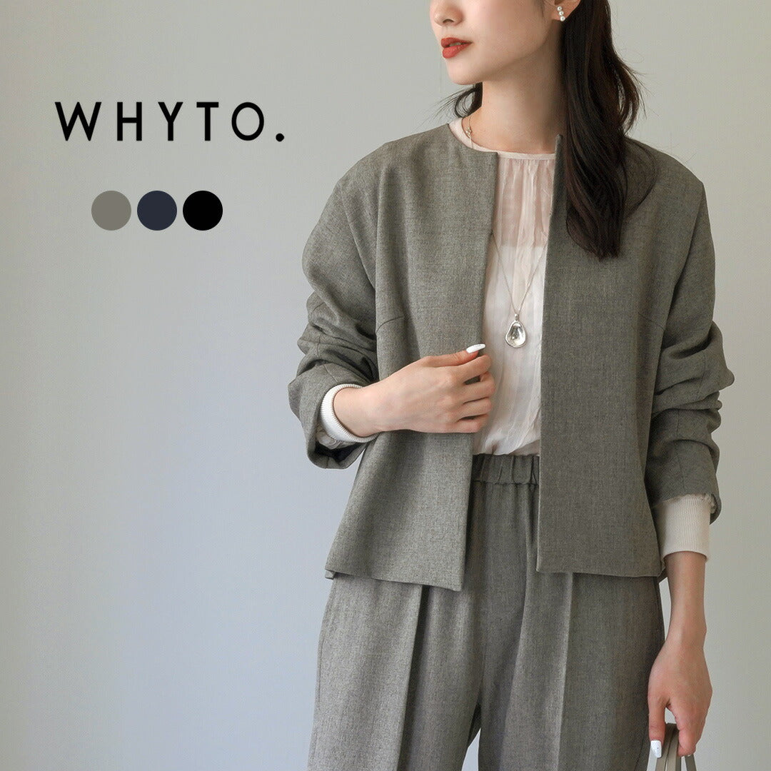 WHYTO.(ホワイト) ノーカラージャケット