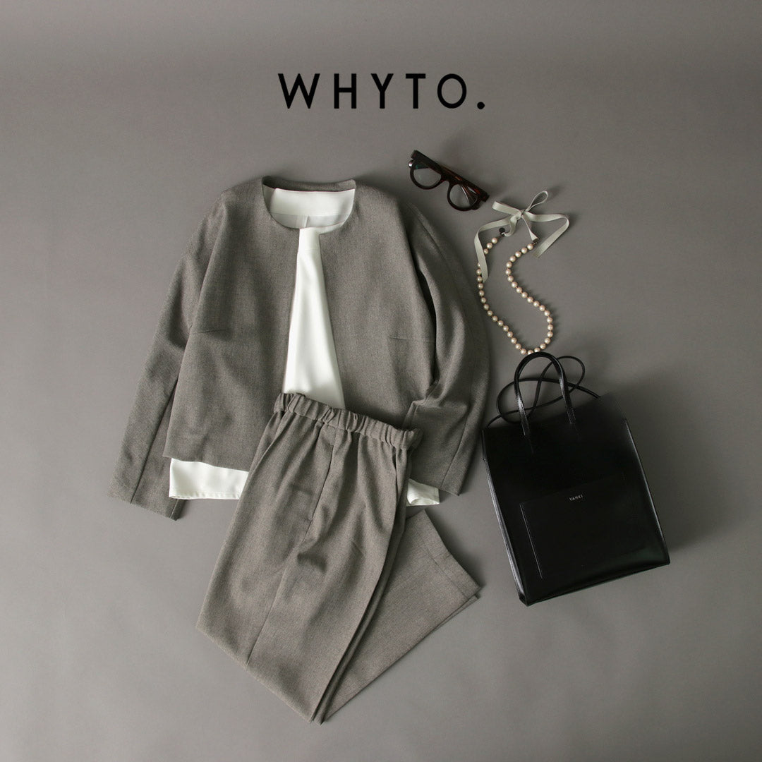 WHYTO.(ホワイト) センタープレス トラウザー