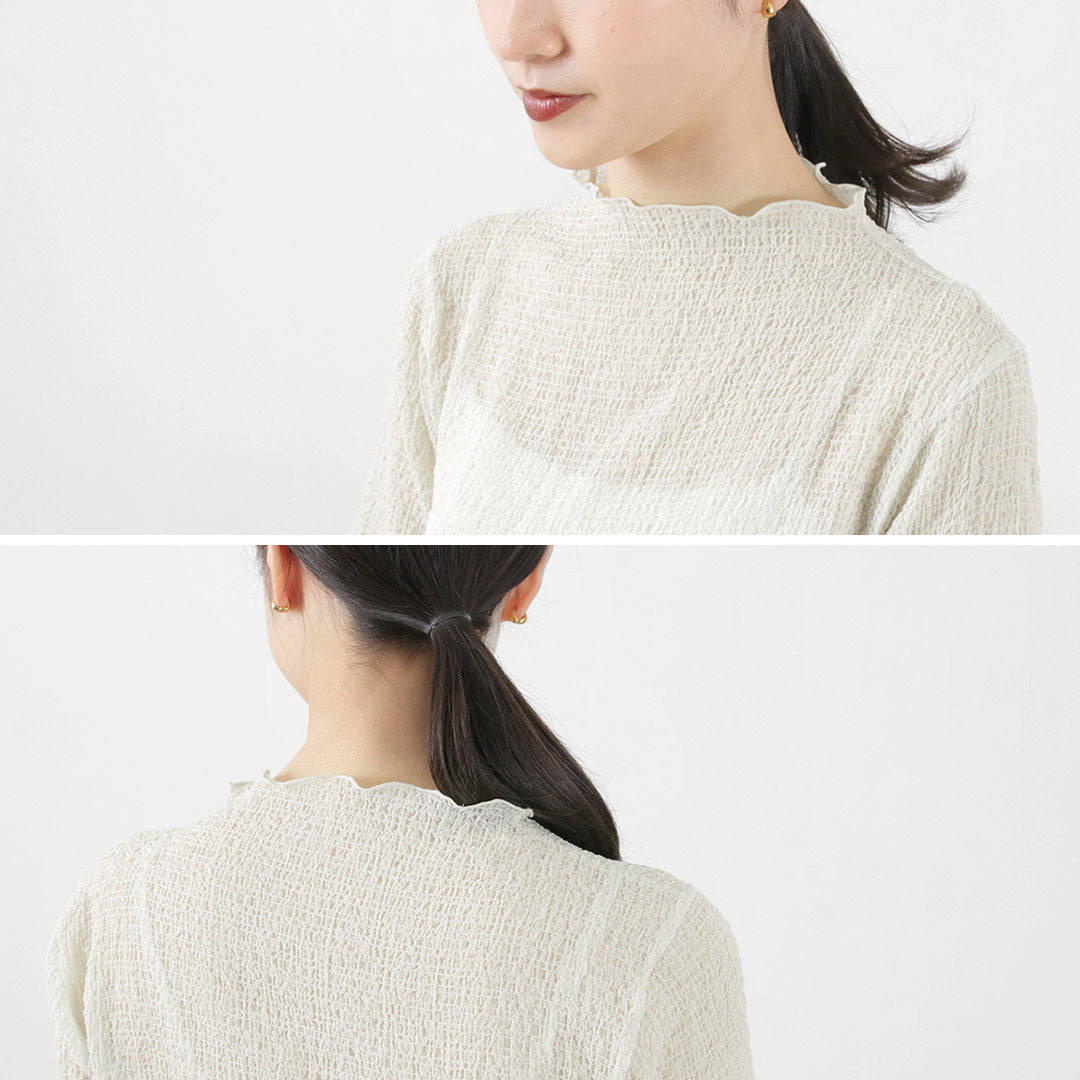 【20%OFF】WHYTO.(ホワイト) シアサッカー ブラウス 2023年モデル