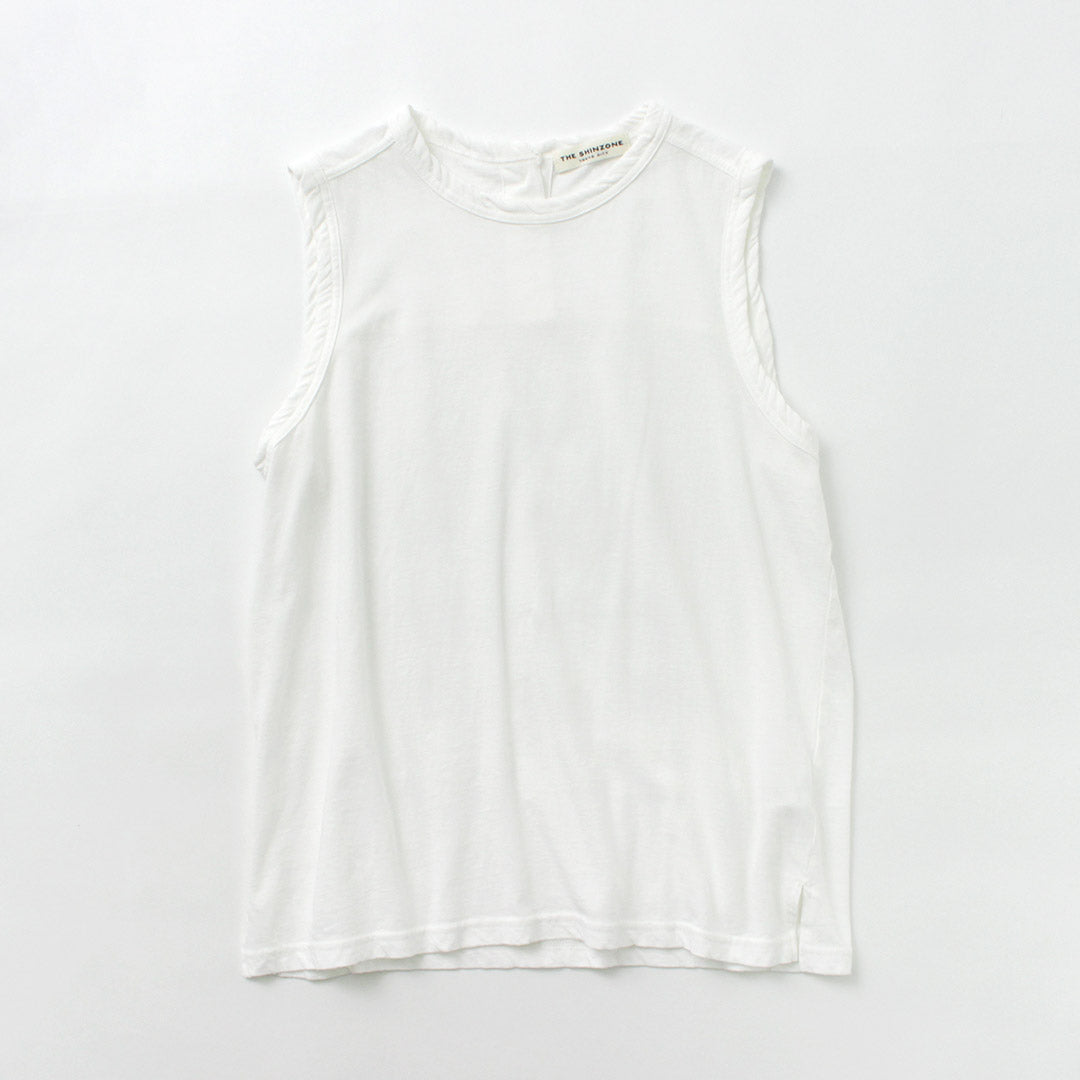 【30%OFF】SHINZONE(シンゾーン) ハイツイストコットン スリーブレスカットソー 2024年モデル 23MMSCU02
