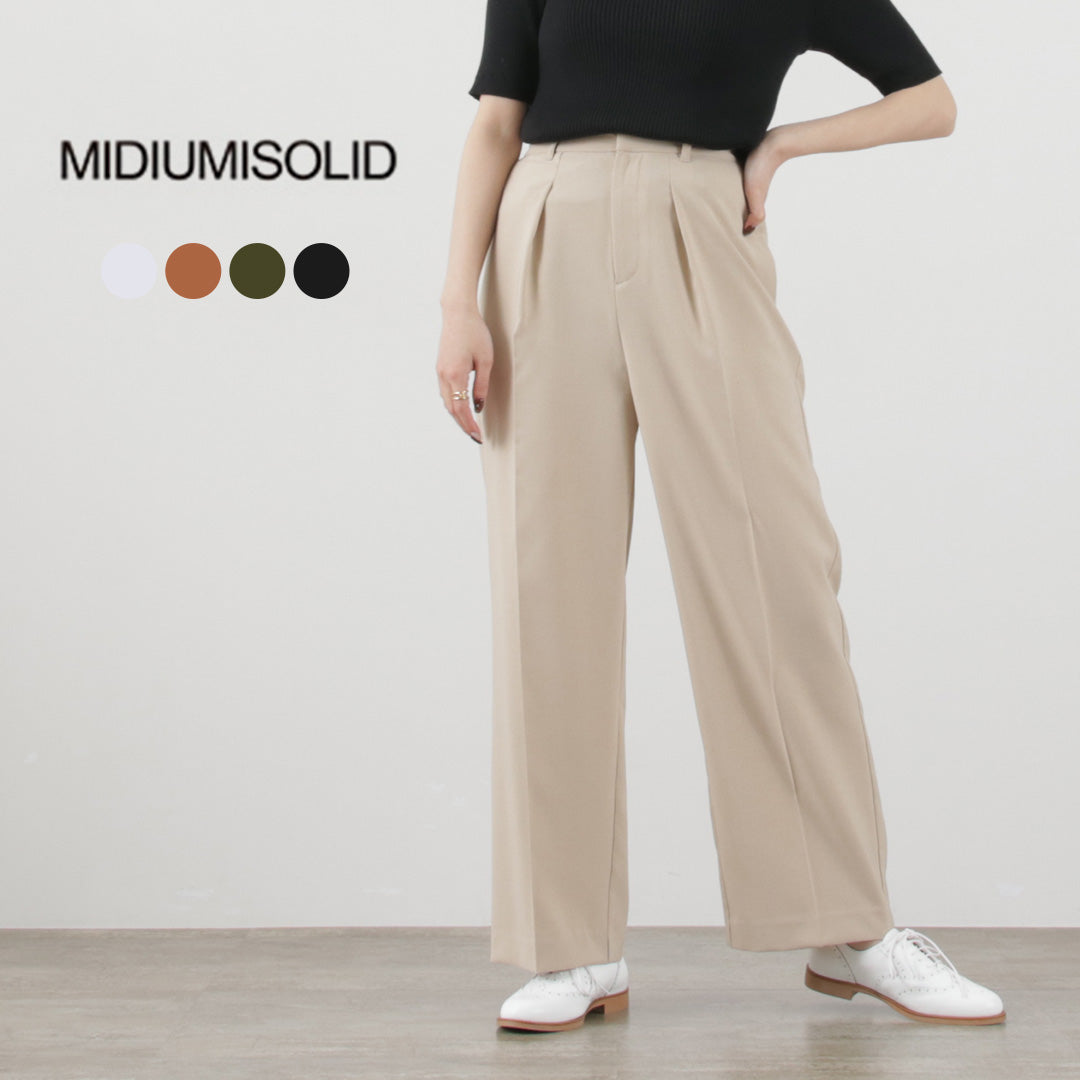 【50%OFF】MIDIUMISOLID(ミディウミソリッド) センタープレス ストレートパンツ