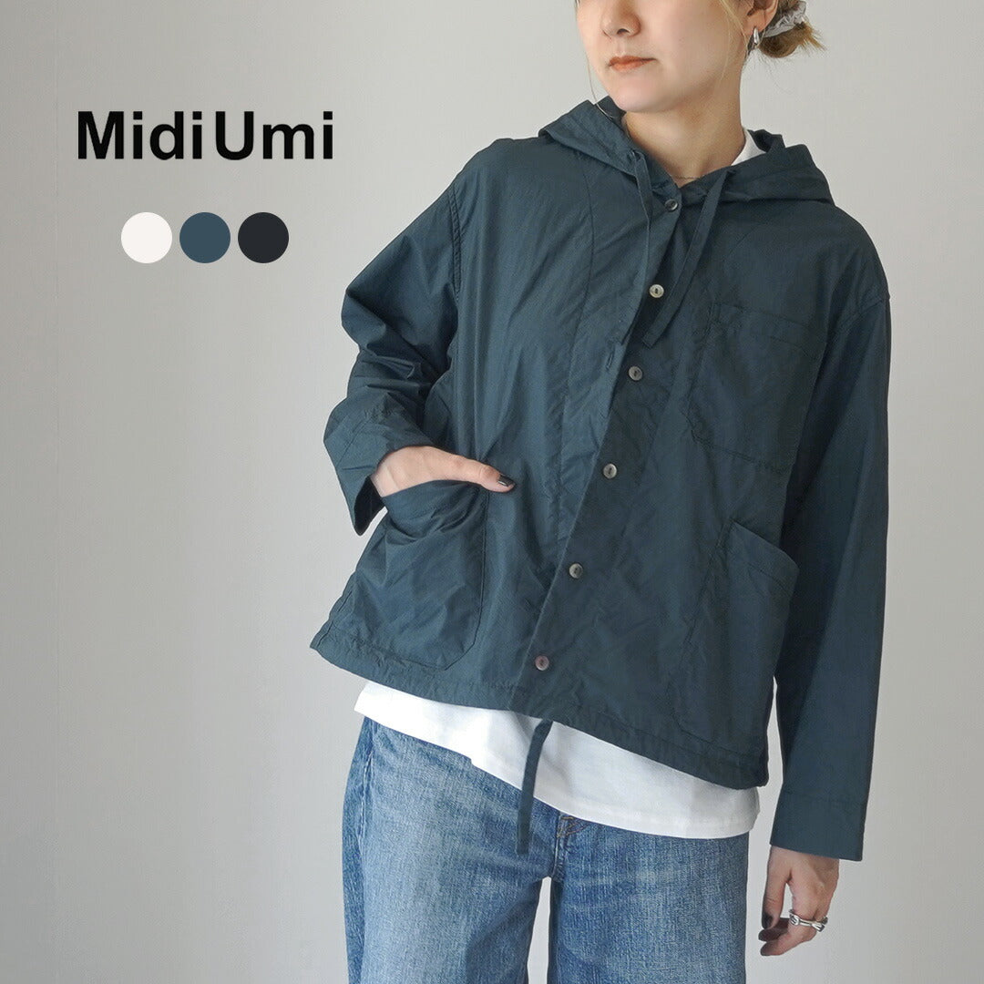 MIDIUMI(ミディウミ) フーデッド ショートシャツ