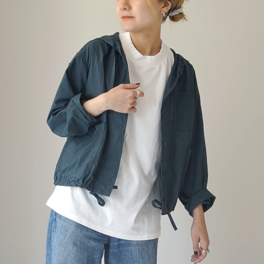 MIDIUMI(ミディウミ) フーデッド ショートシャツ