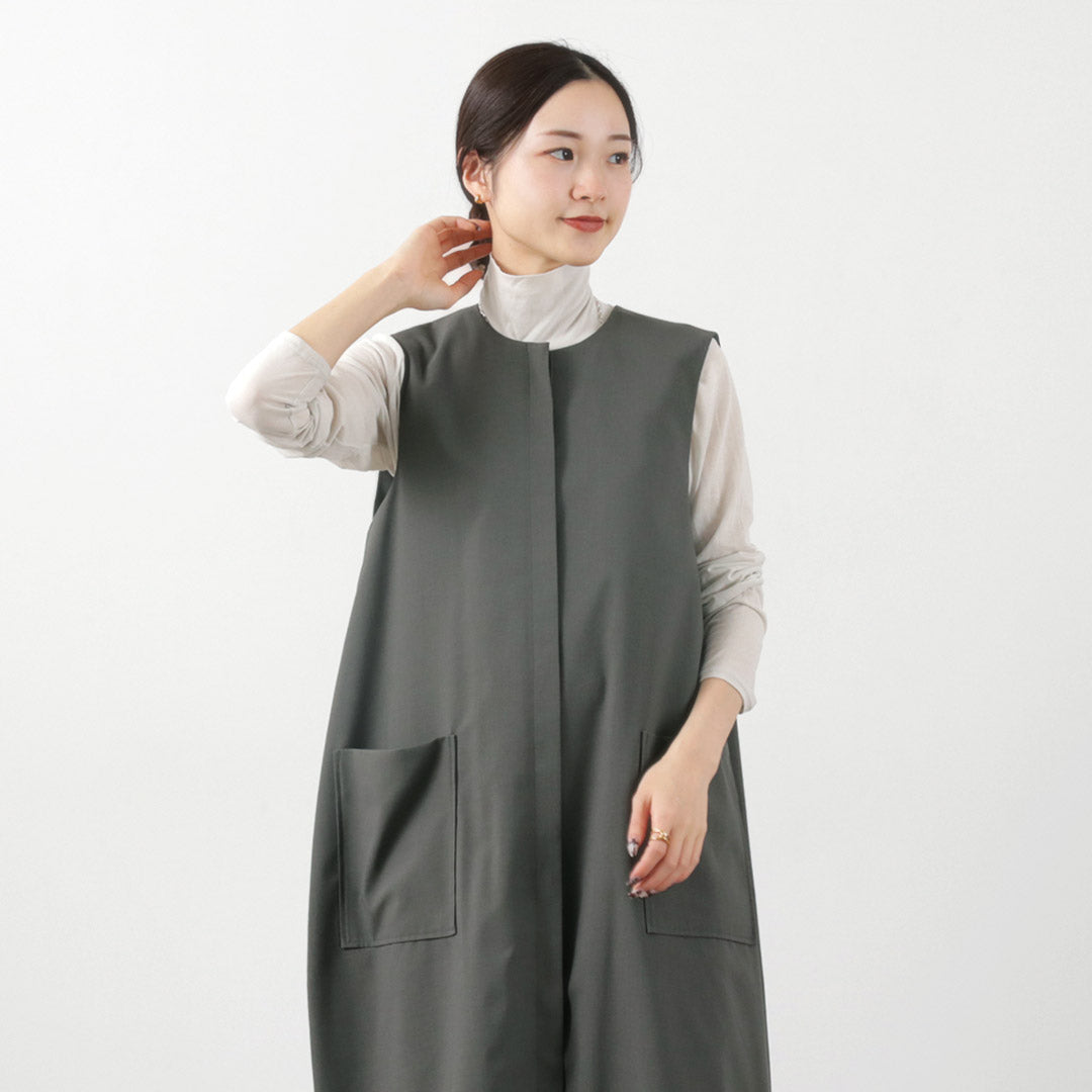 mizuiro ind(ミズイロインド)フロントフライ コクーン ジレ