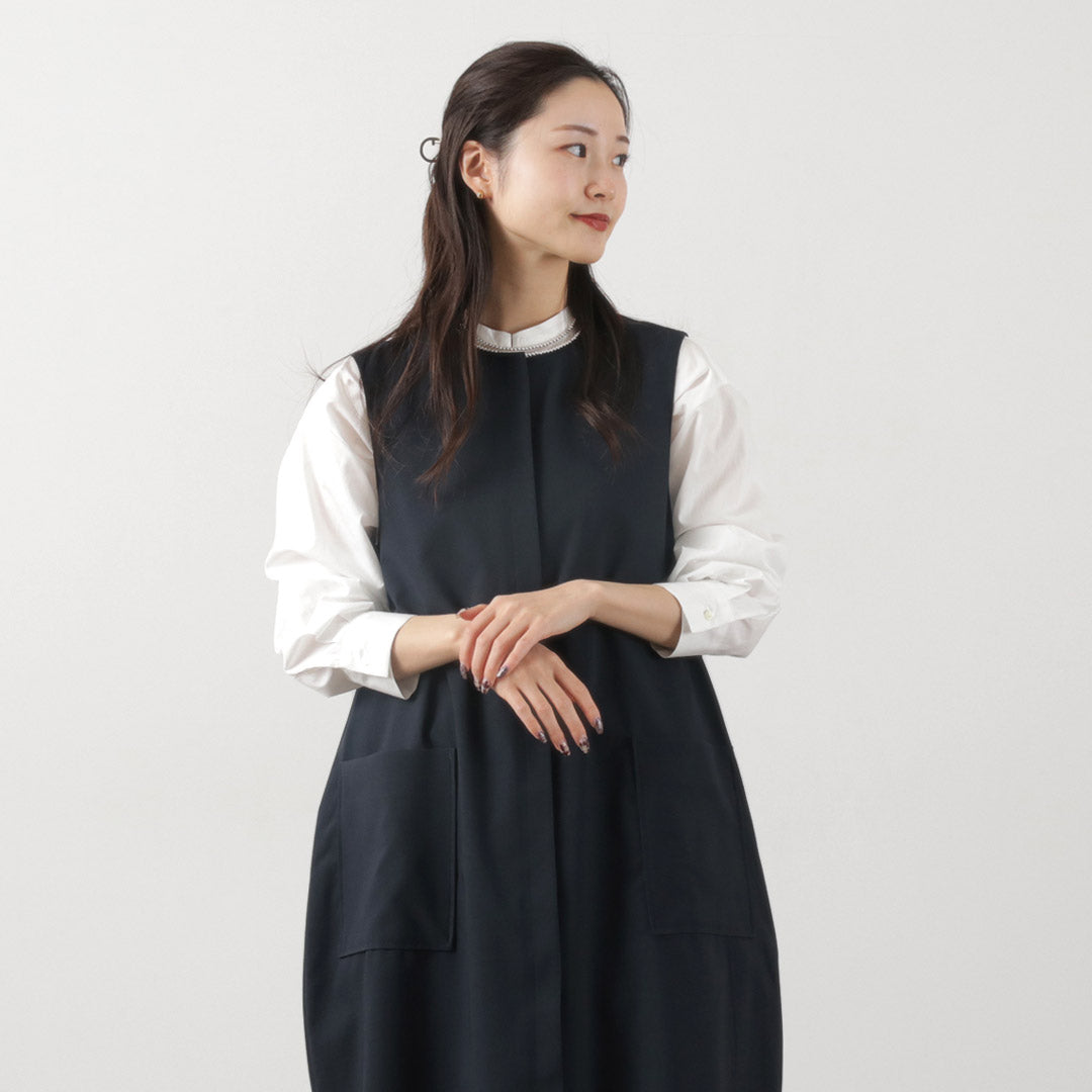 mizuiro ind(ミズイロインド)フロントフライ コクーン ジレ