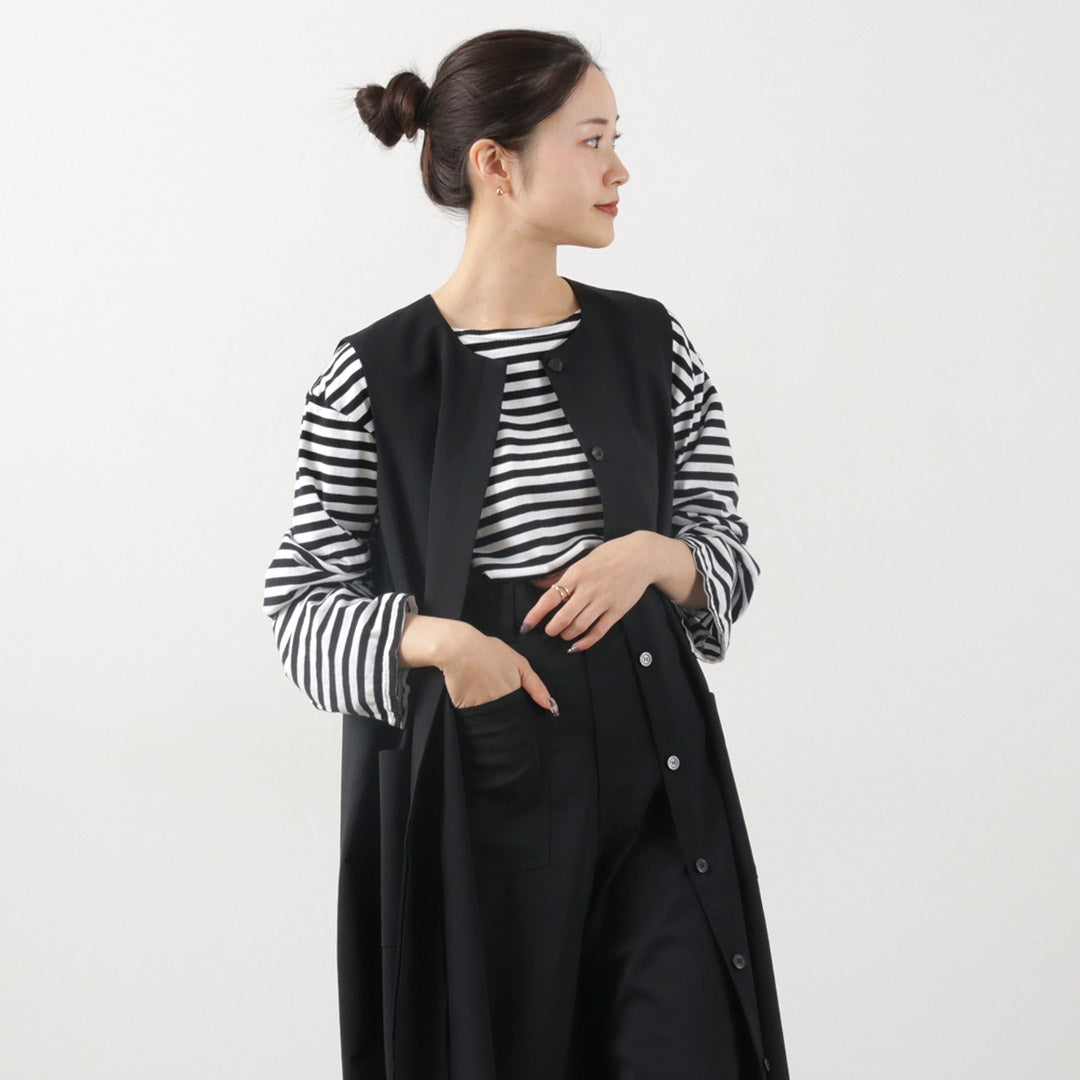 mizuiro ind(ミズイロインド)フロントフライ コクーン ジレ