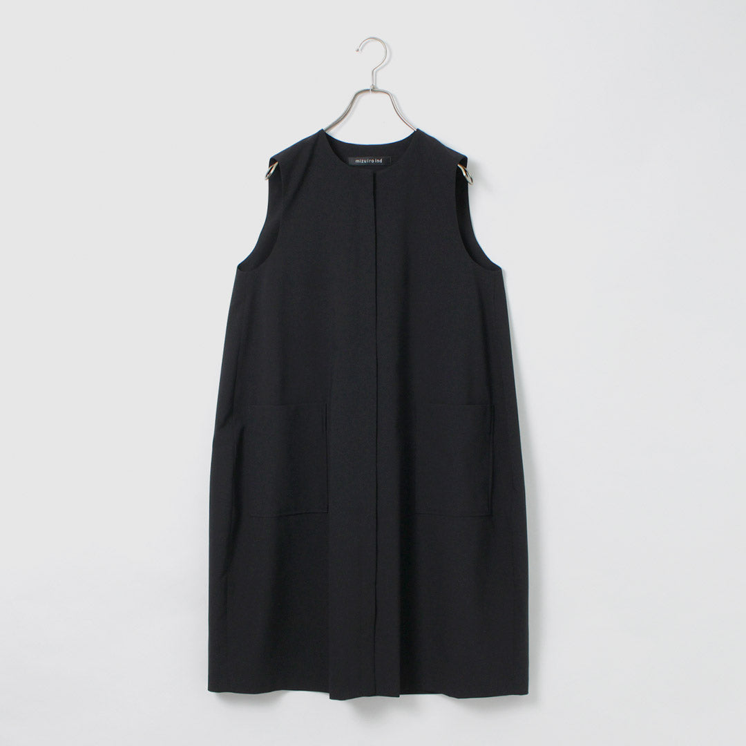 mizuiro ind(ミズイロインド)フロントフライ コクーン ジレ