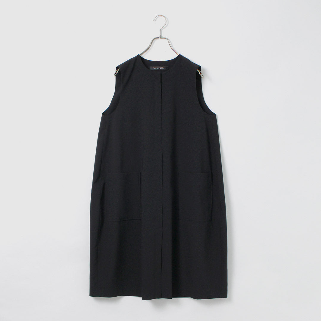 mizuiro ind(ミズイロインド)フロントフライ コクーン ジレ