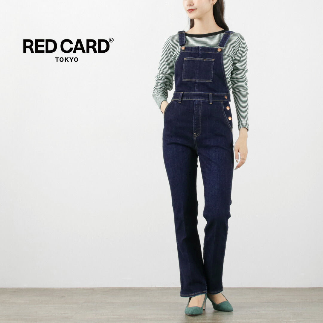 【30%OFF】RED CARD(レッドカード) Lauryn スリム オーバーオール ストレッチ