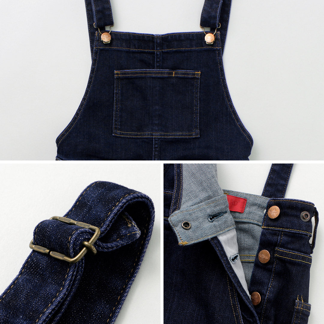 【30%OFF】RED CARD(レッドカード) Lauryn スリム オーバーオール ストレッチ