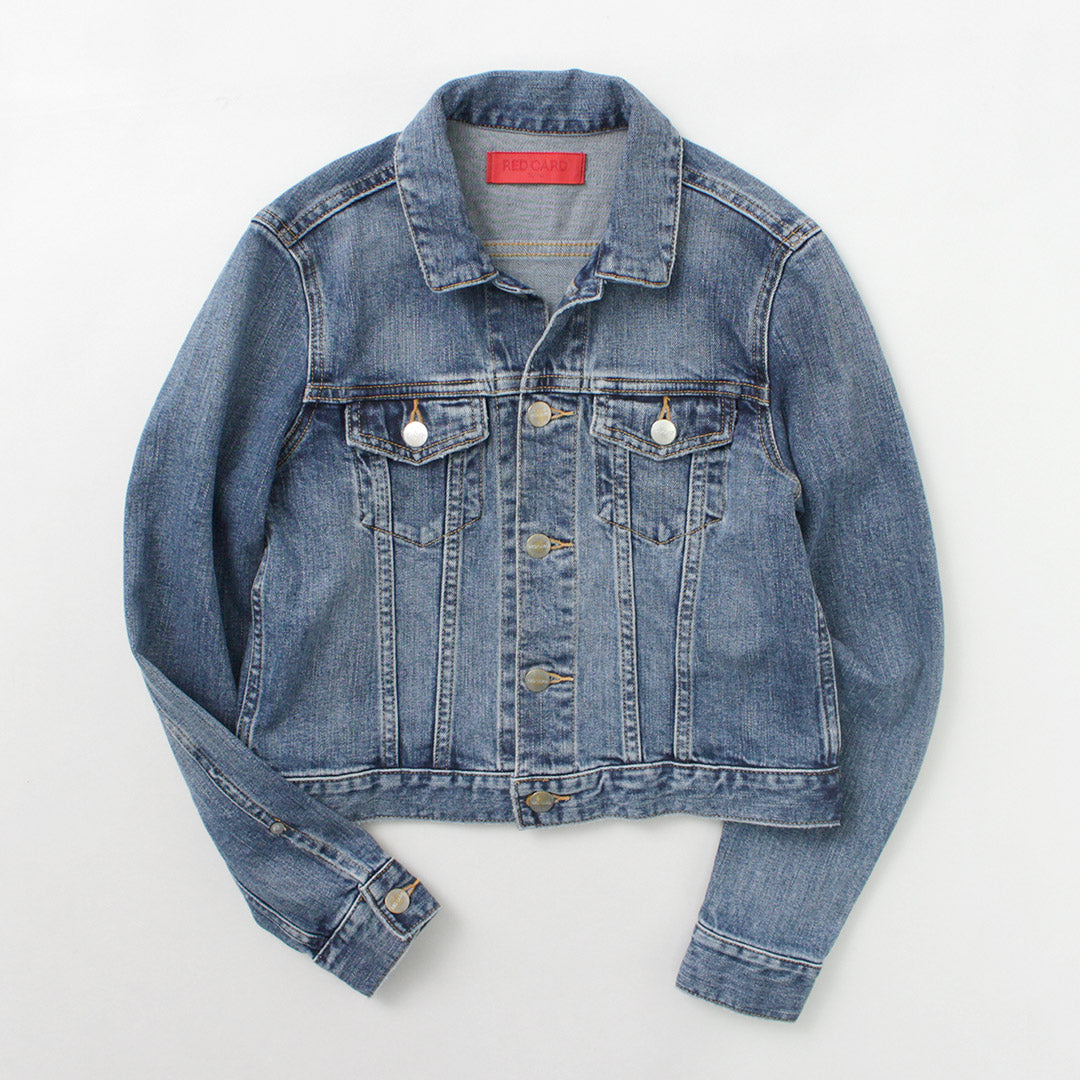 RED CARD（レッドカード） Crosby デニムジャケット / レディース Gジャン アウター 羽織 ストレッチ ショート丈 Crosby  Denim Jacket