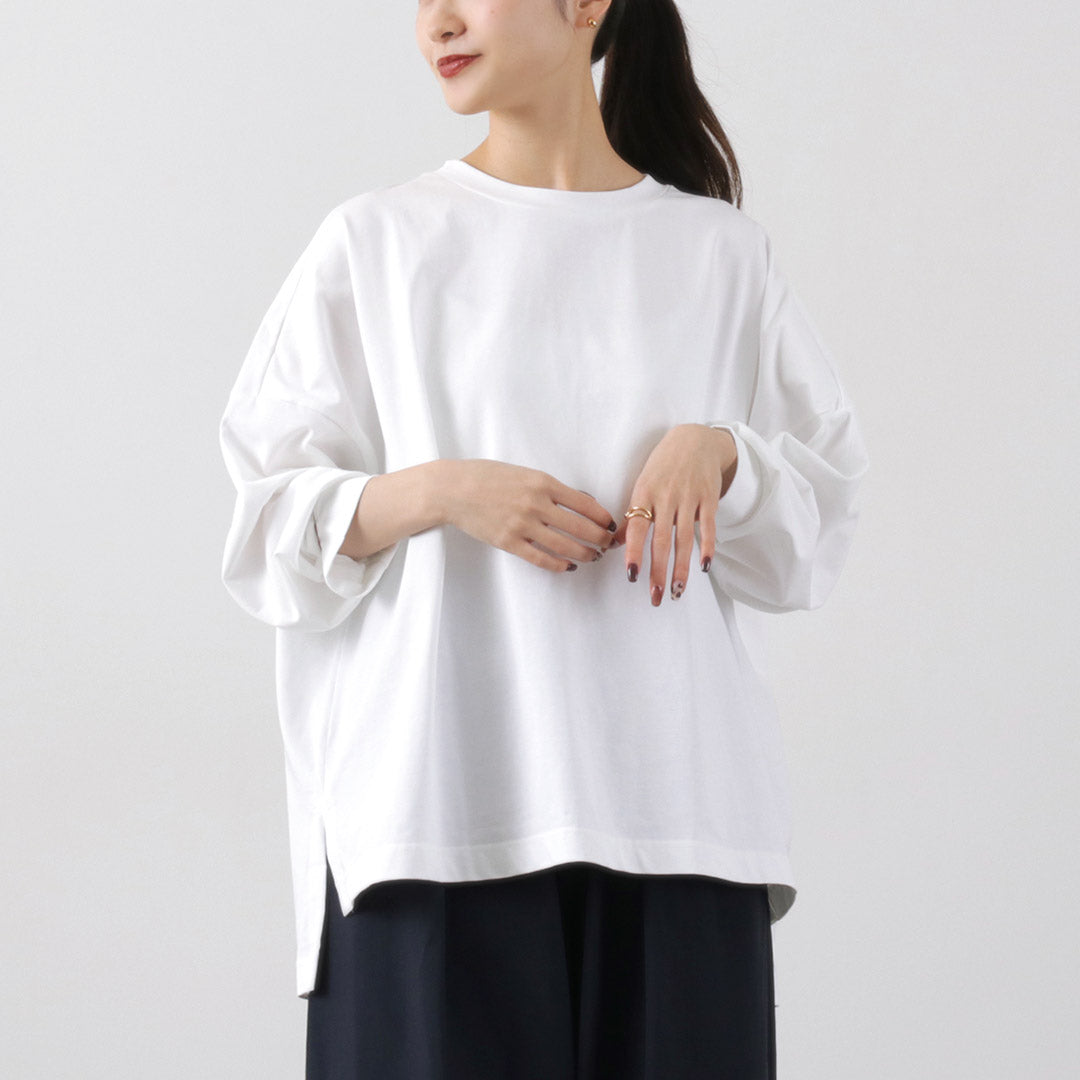mizuiro ind(ミズイロインド) クルーネック ワイドプルオーバー コットン