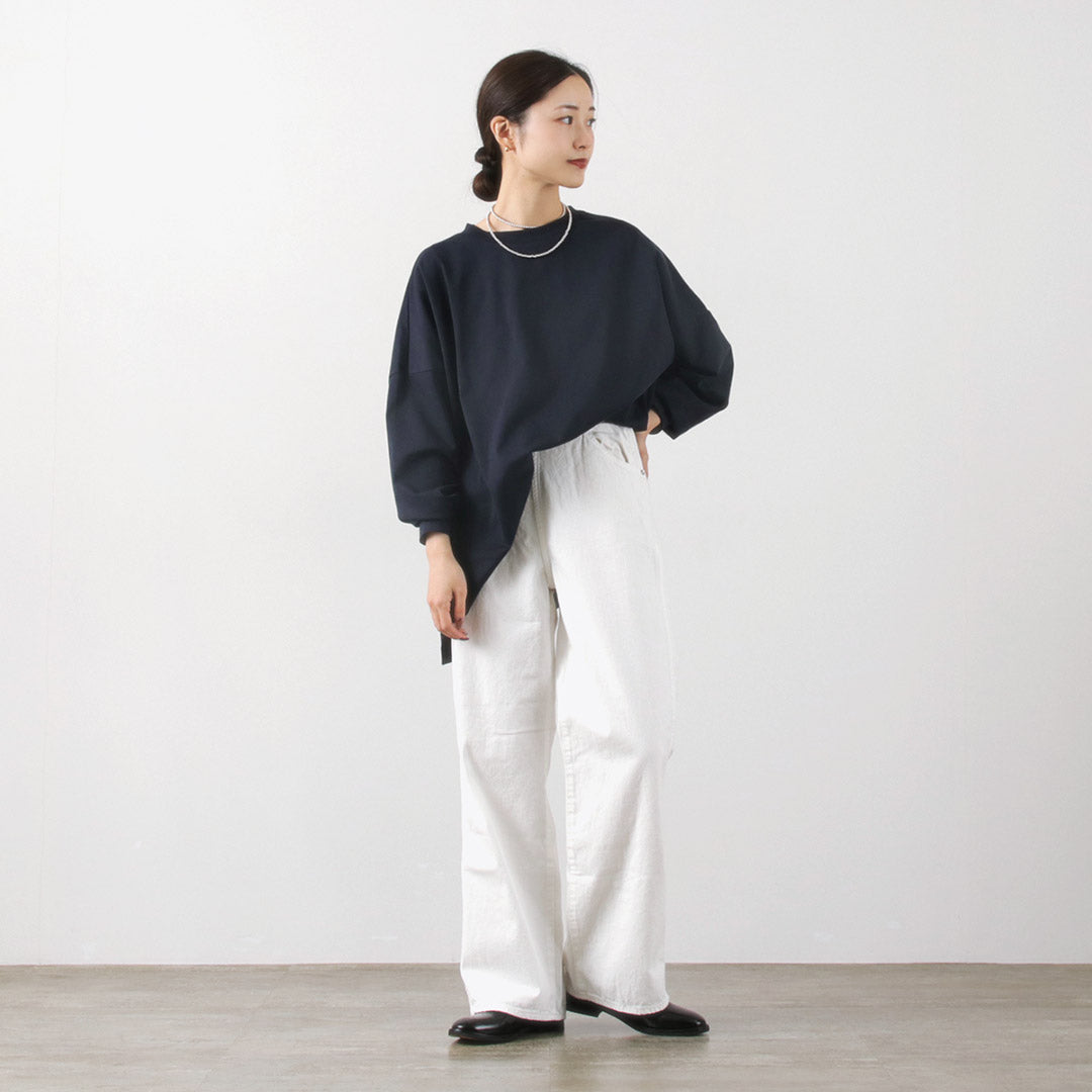 mizuiro ind(ミズイロインド) クルーネック ワイドプルオーバー コットン