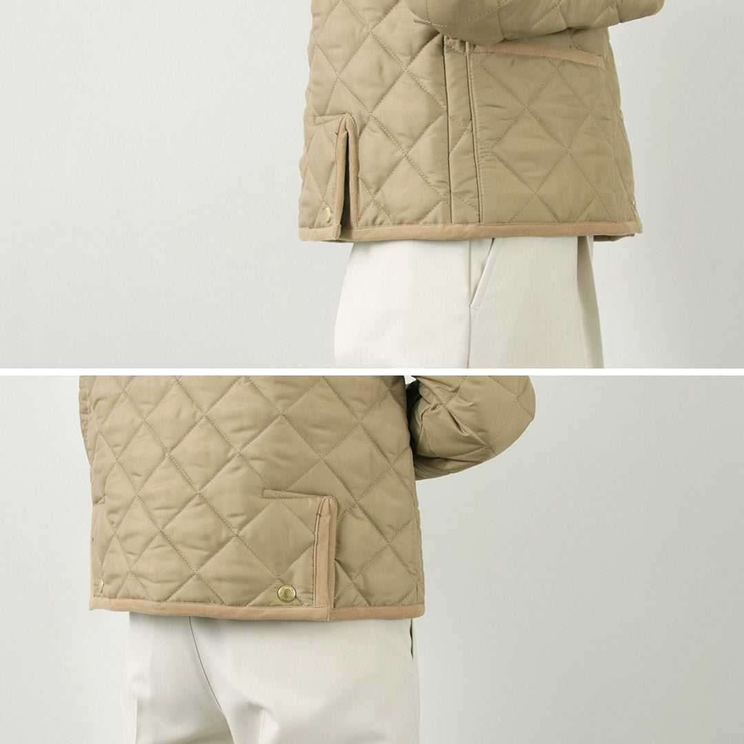 TRADITIONAL WEATHERWEAR(トラディショナル ウェザーウェア) アークリー ノーカラーキルティングジャケット レオパードライニング