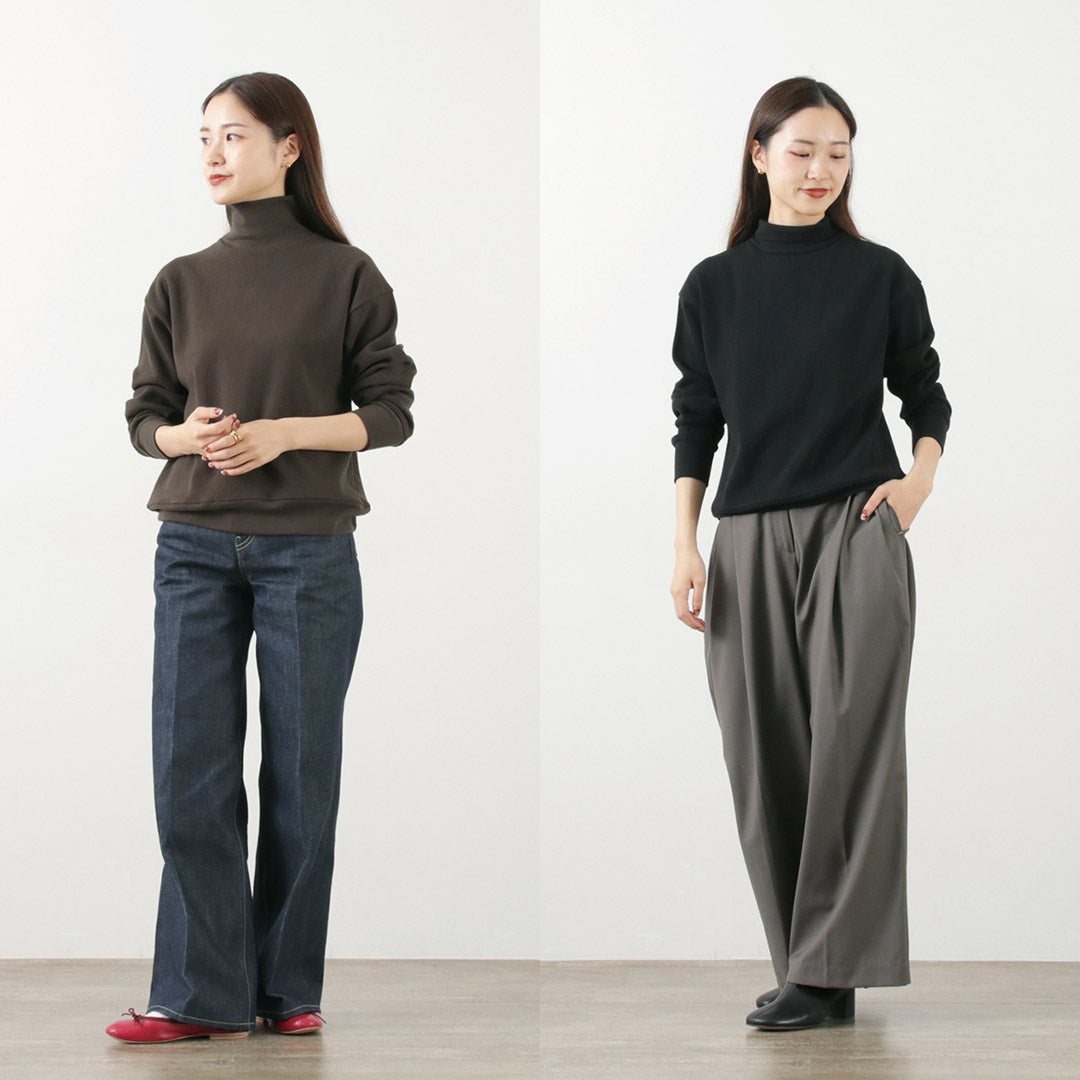 GICIPI(ジチピ) ペーラ ワイドクロップド丈 ハイネック ミラノリブ ニットソー