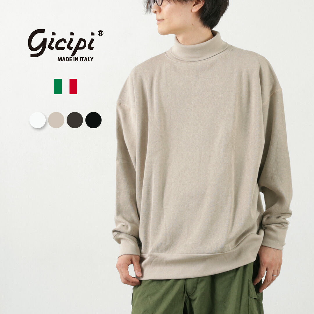 【30%OFF】GICIPI(ジチピ) シーンミャ モックネック リブ付きロングスリーブ ミラノリブ ニットソー