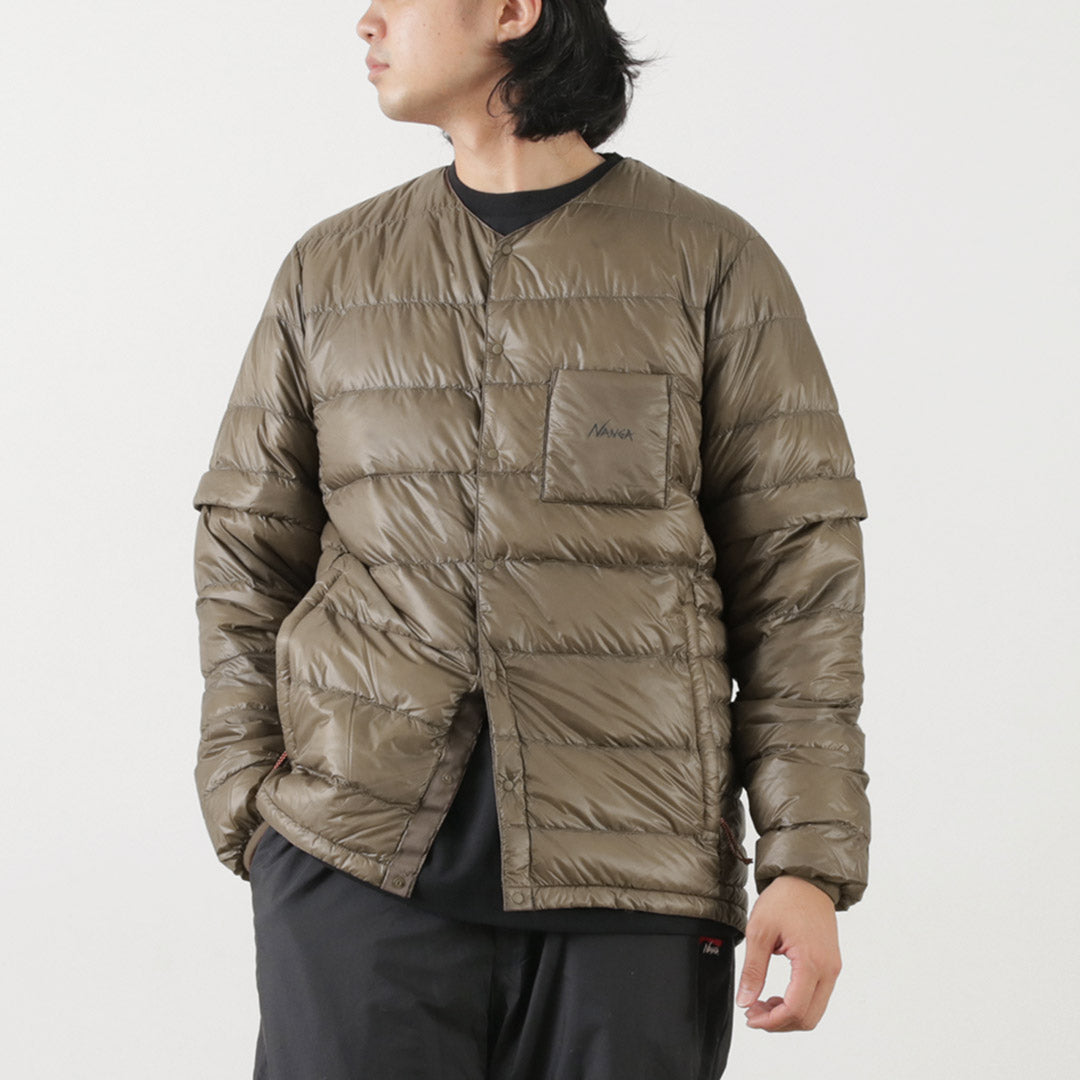 NANGA(ナンガ) インナー ダウンカーディガン デタッチャブル スリーブ