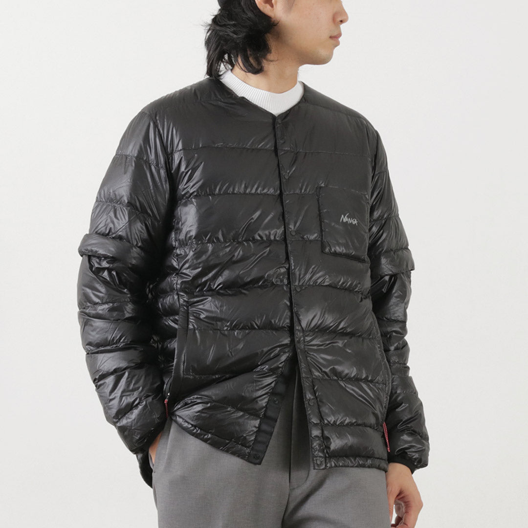 NANGA(ナンガ) インナー ダウンカーディガン デタッチャブル スリーブ