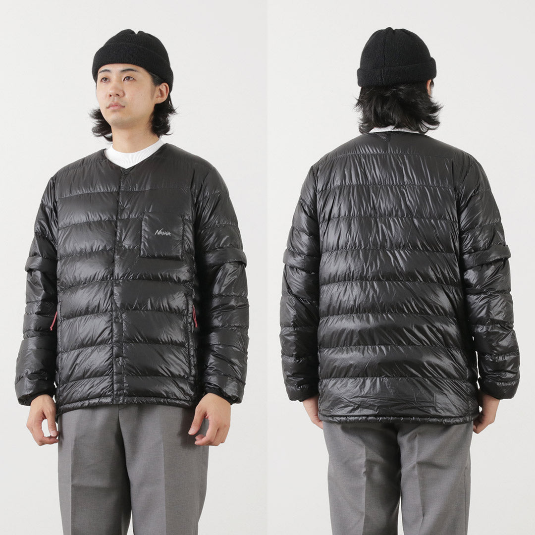 NANGA(ナンガ) インナー ダウンカーディガン デタッチャブル スリーブ