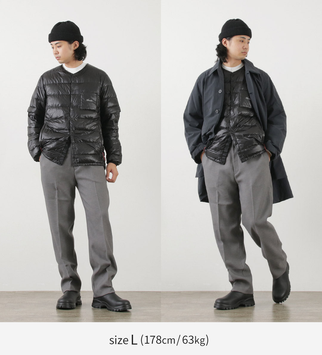 NANGA(ナンガ) インナー ダウンカーディガン デタッチャブル スリーブ