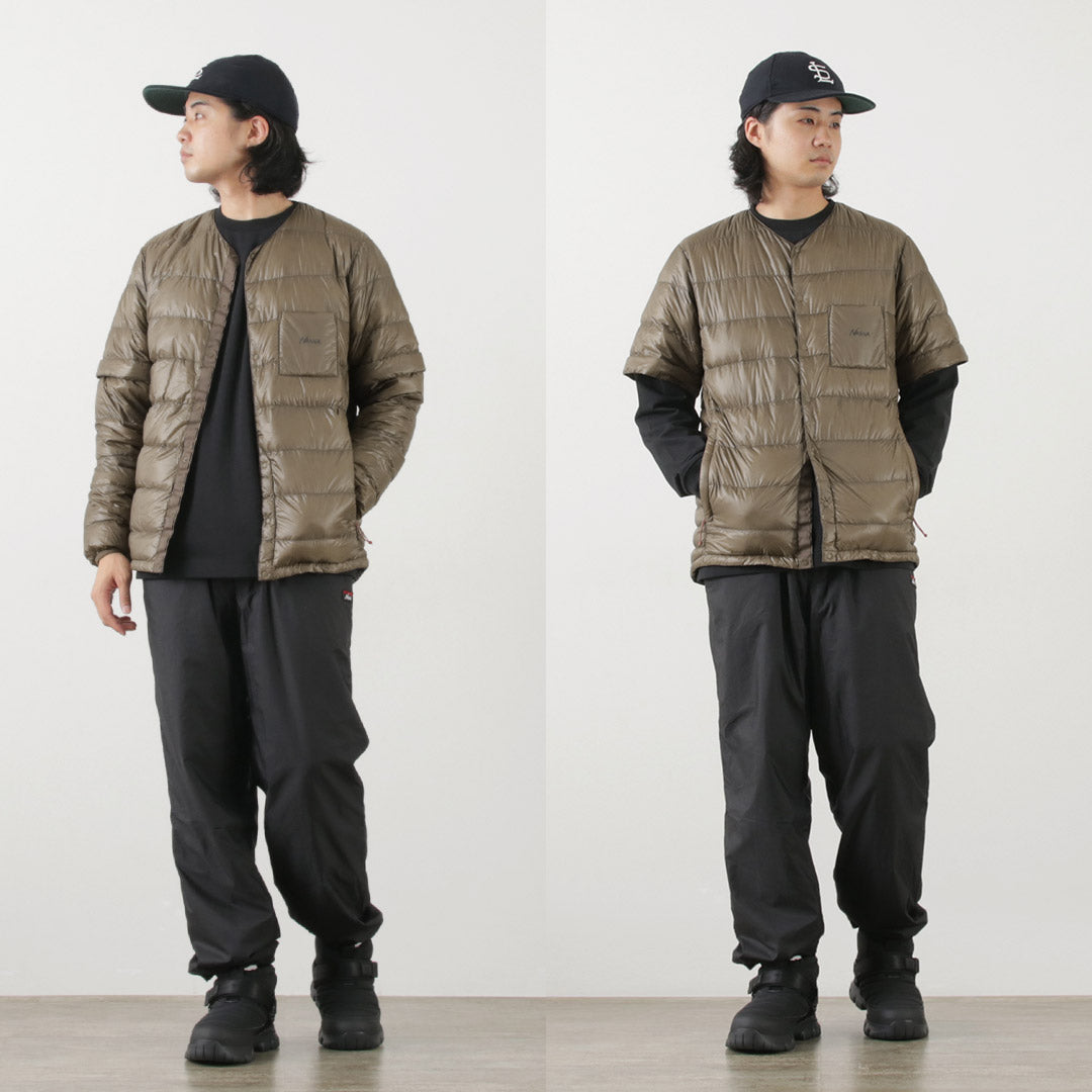 NANGA(ナンガ) インナー ダウンカーディガン デタッチャブル スリーブ