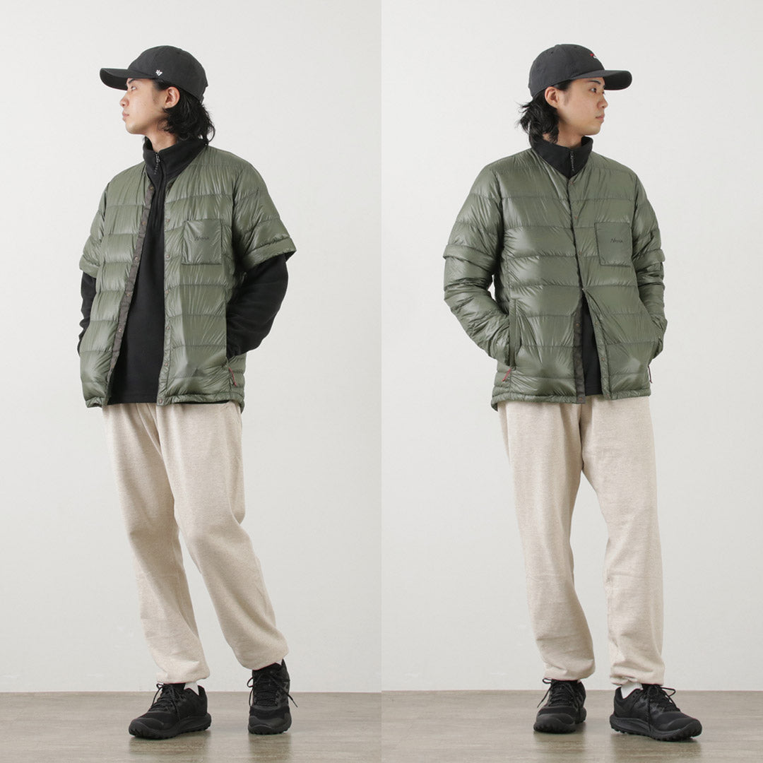 NANGA(ナンガ) インナー ダウンカーディガン デタッチャブル スリーブ