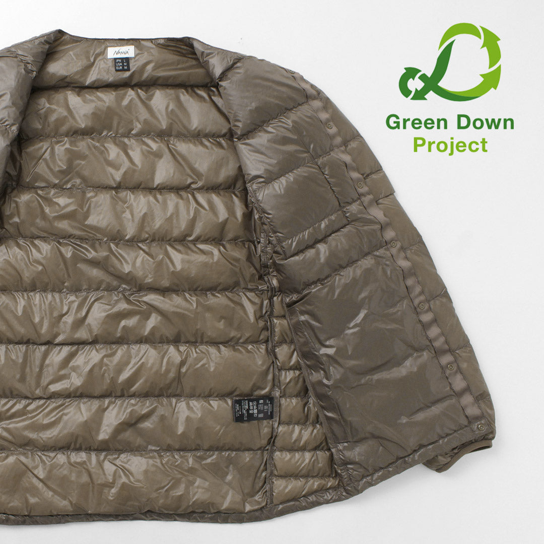 NANGA(ナンガ) インナー ダウンカーディガン デタッチャブル スリーブ