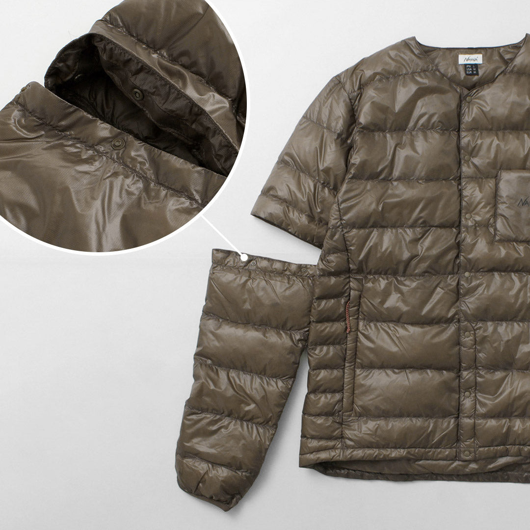 NANGA(ナンガ) インナー ダウンカーディガン デタッチャブル スリーブ