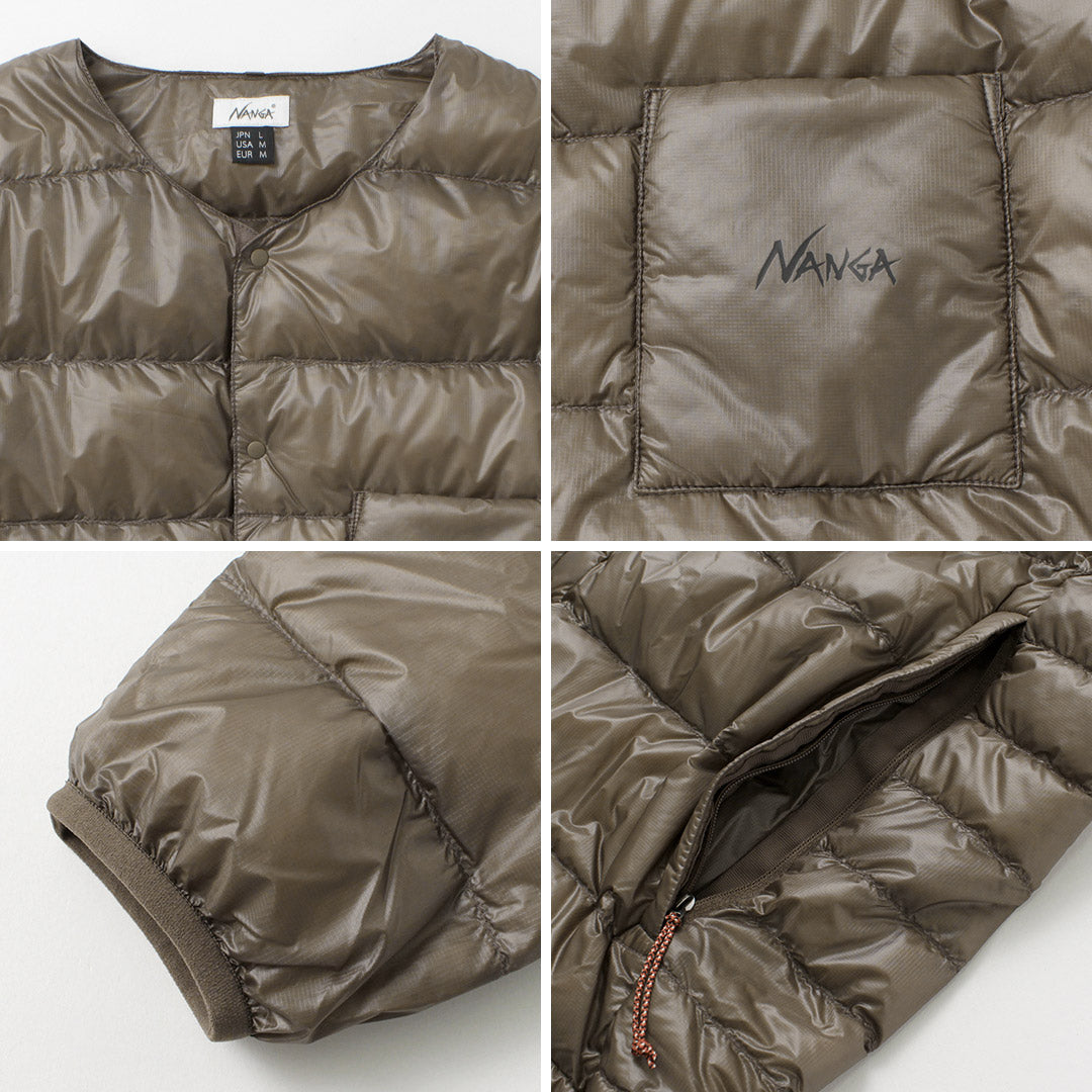 NANGA(ナンガ) インナー ダウンカーディガン デタッチャブル スリーブ
