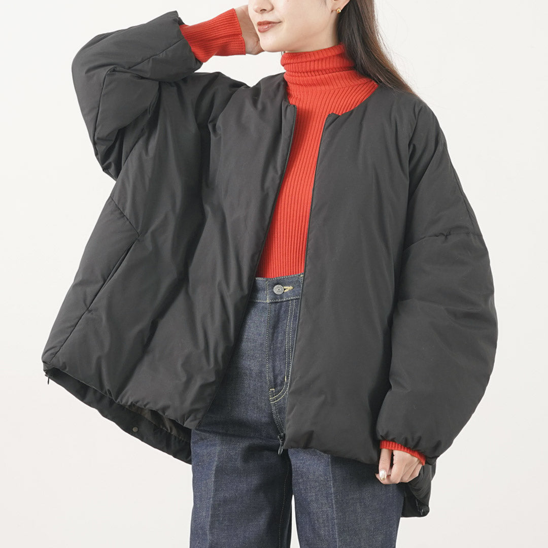 MIFFEW(ミフュー)ノーカラー オーバーダウンジャケット