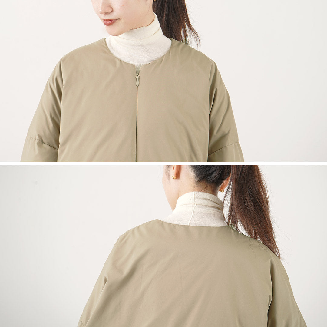 MIFFEW(ミフュー)ノーカラー オーバーダウンジャケット